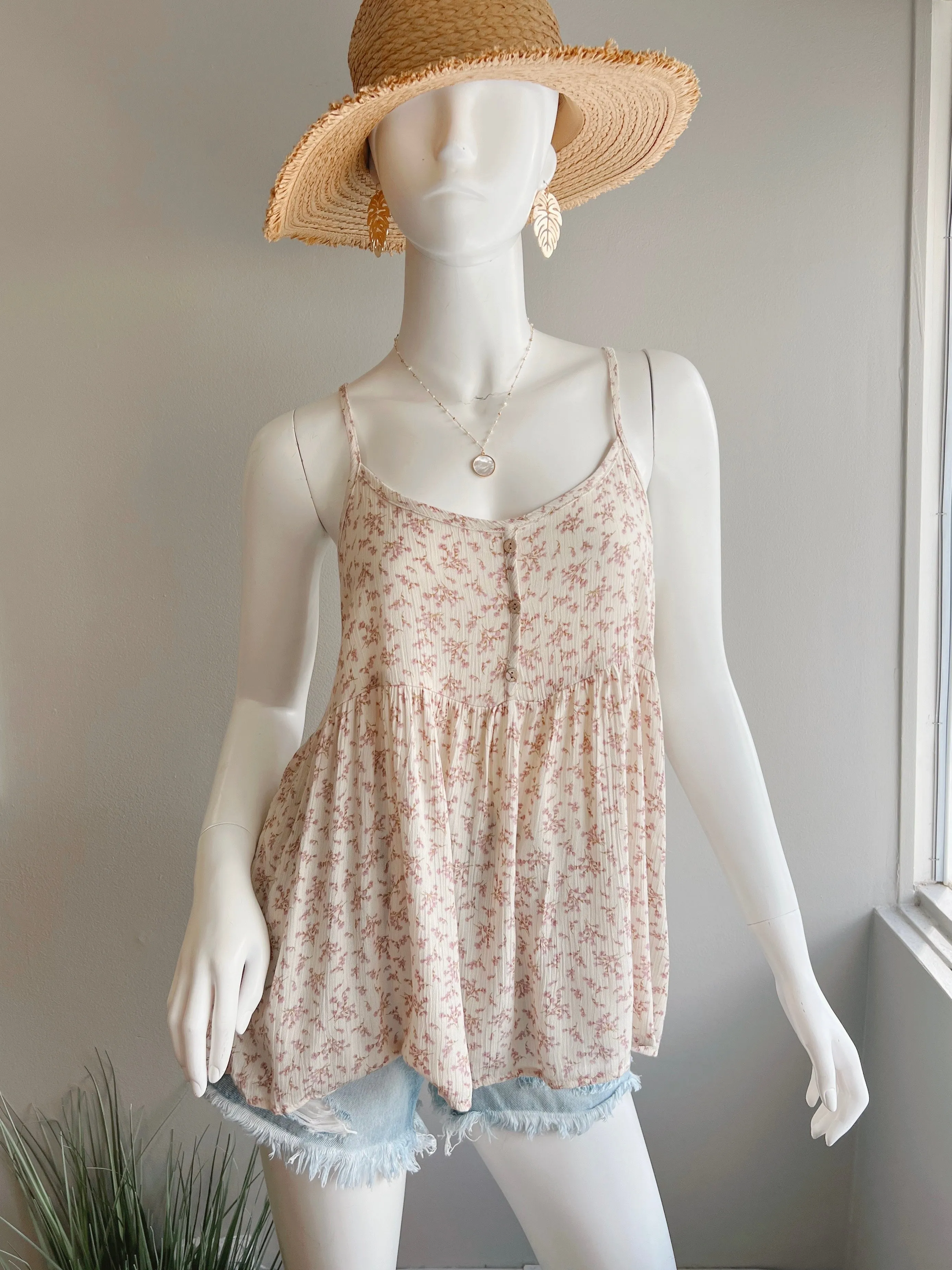 Floral Baby Doll Tank (FINAL SALE)