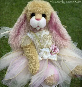 Florencia Bunny - 27" Kid Mohair and Alpaca Artist Bunny by Emma's Bears - OOAK