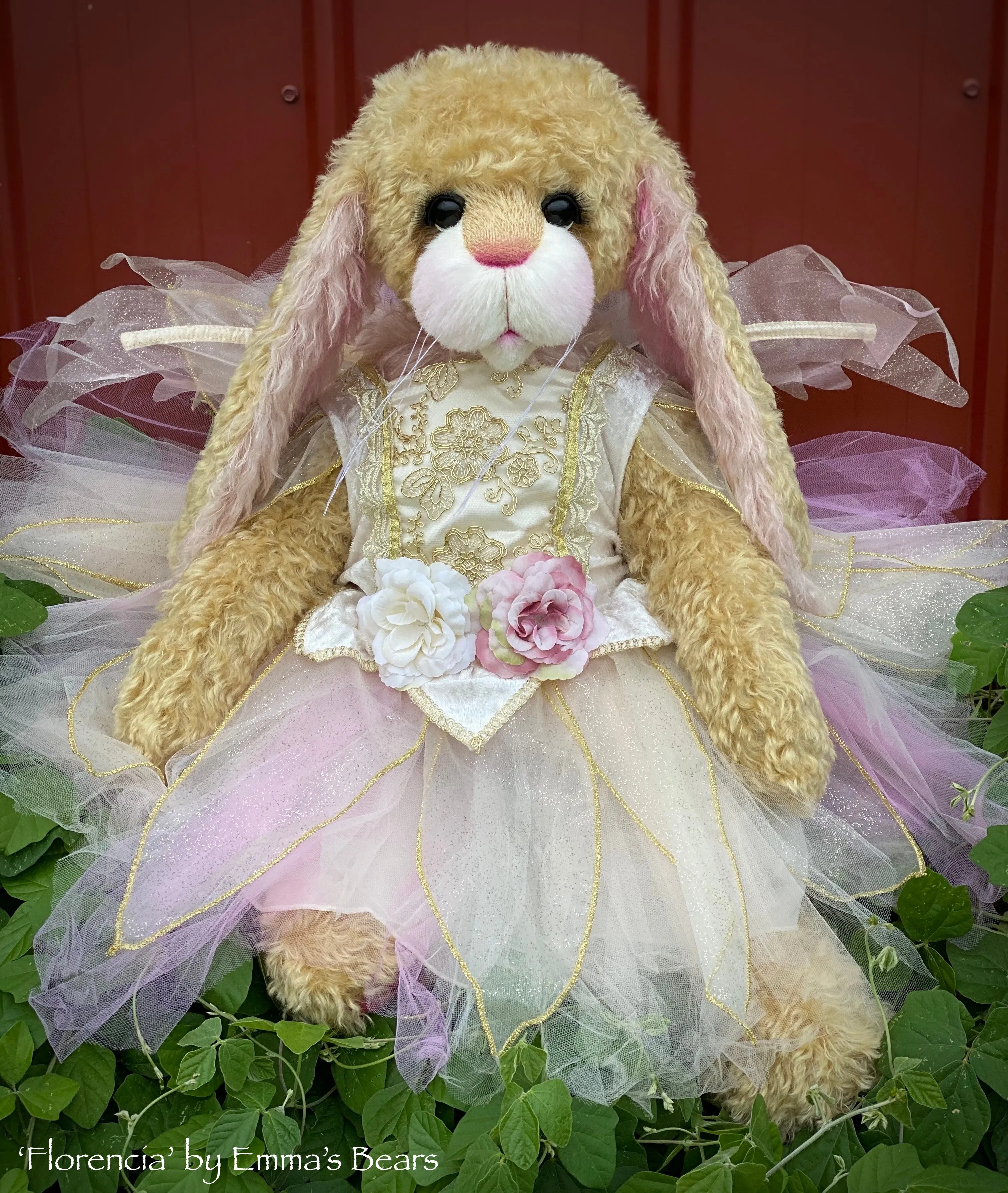 Florencia Bunny - 27" Kid Mohair and Alpaca Artist Bunny by Emma's Bears - OOAK