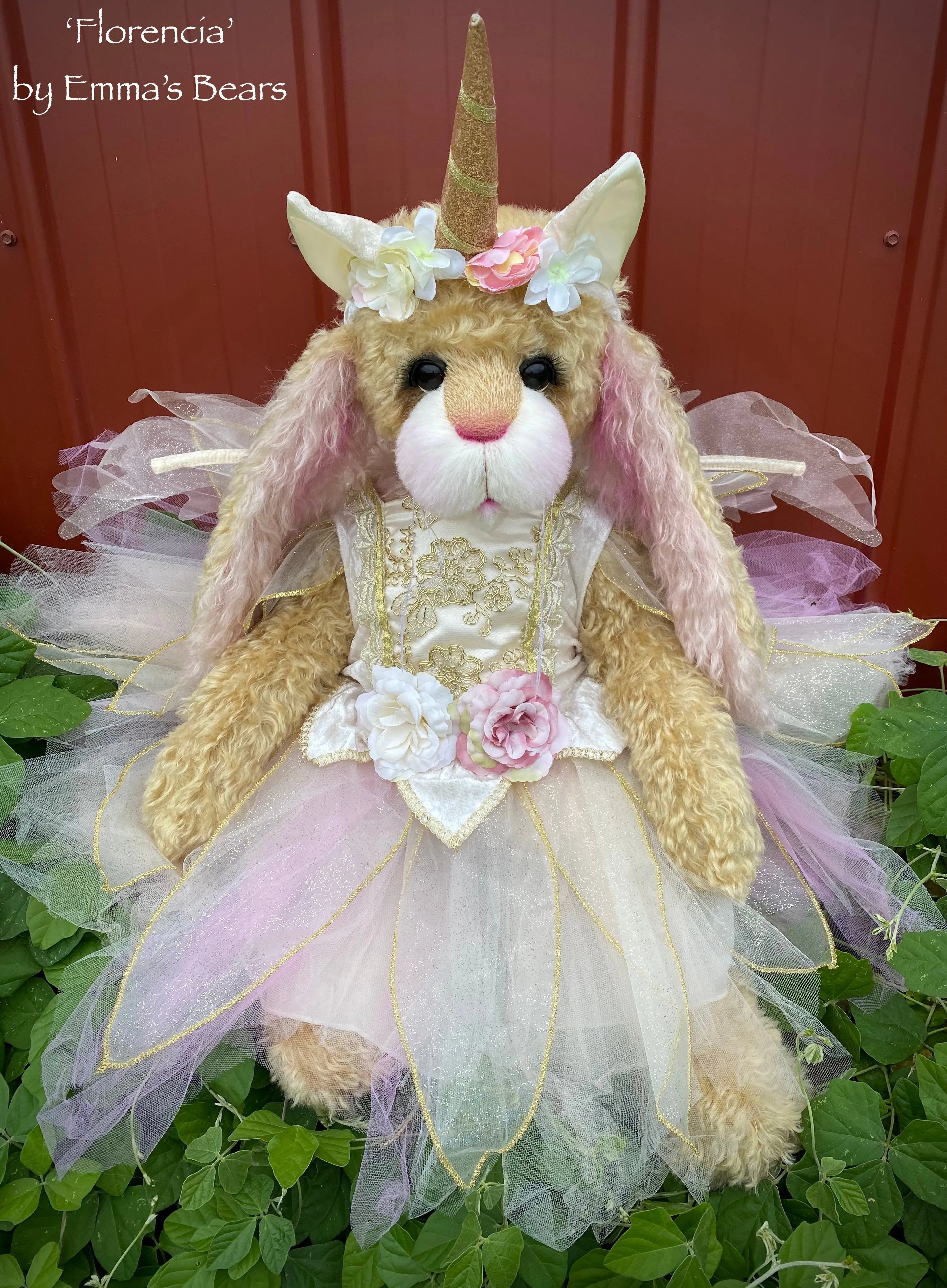 Florencia Bunny - 27" Kid Mohair and Alpaca Artist Bunny by Emma's Bears - OOAK