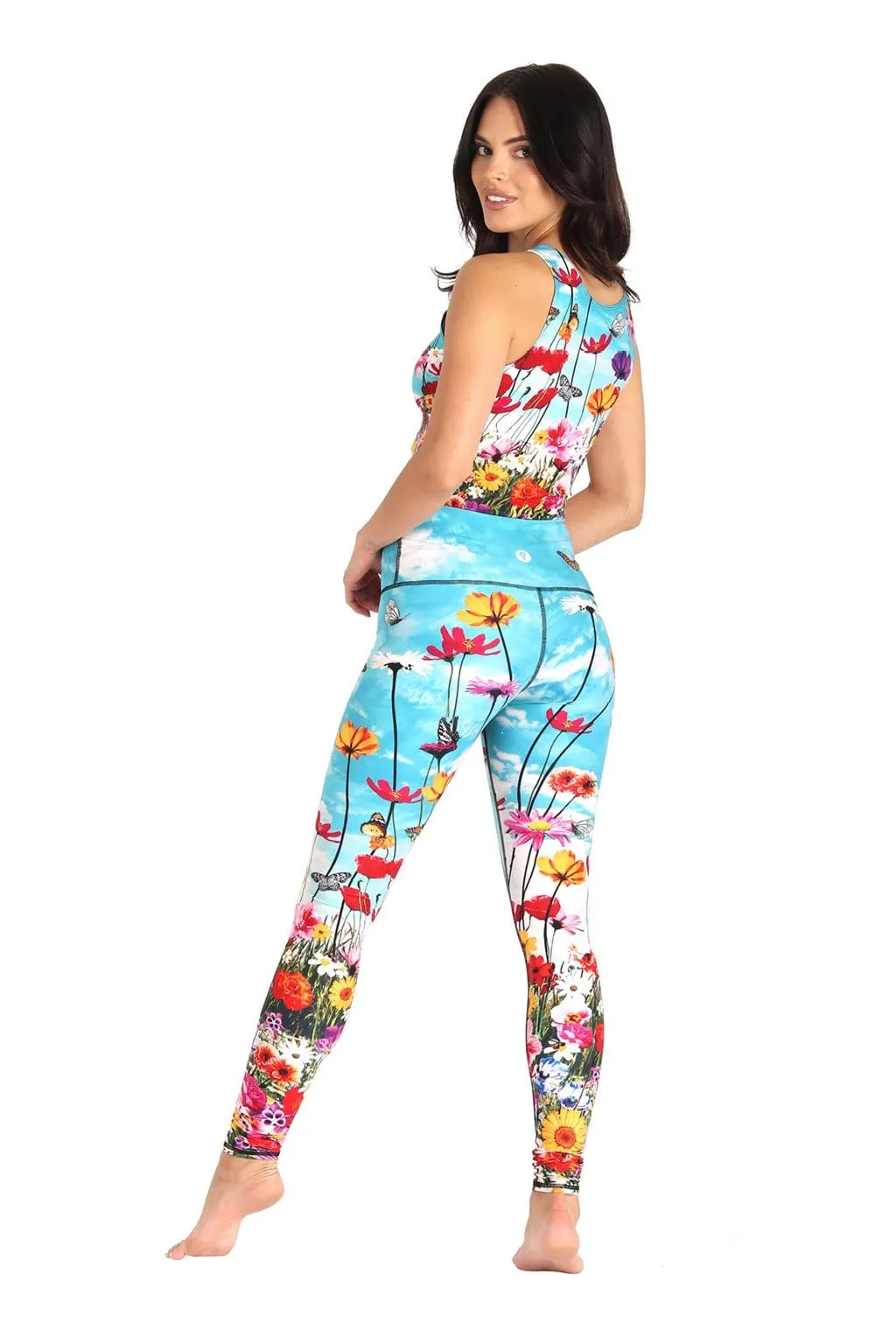 Flower Bomb Printed Yoga Leggings