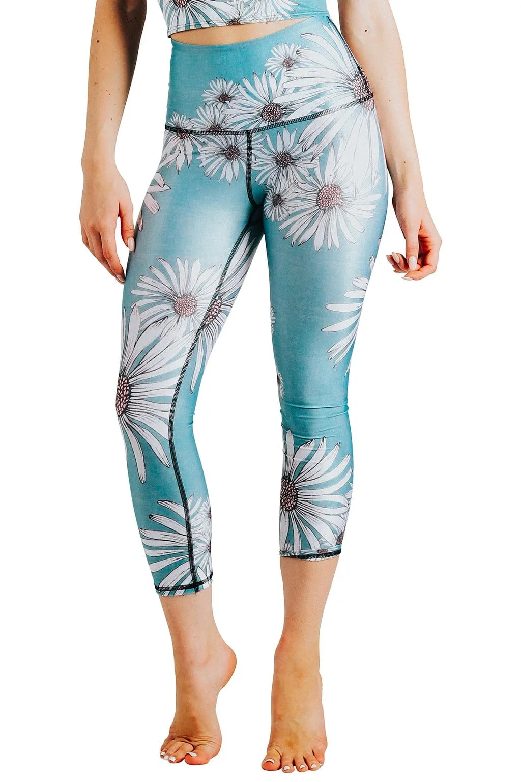 Flower Child Printed Yoga Crops