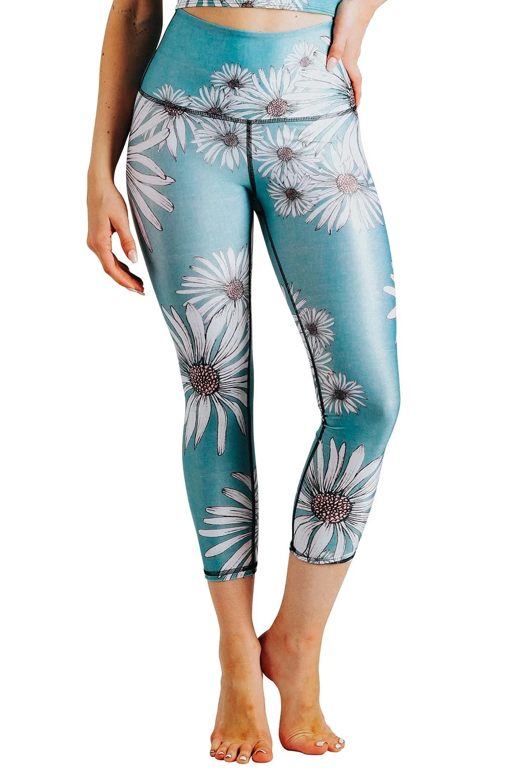 Flower Child Printed Yoga Crops