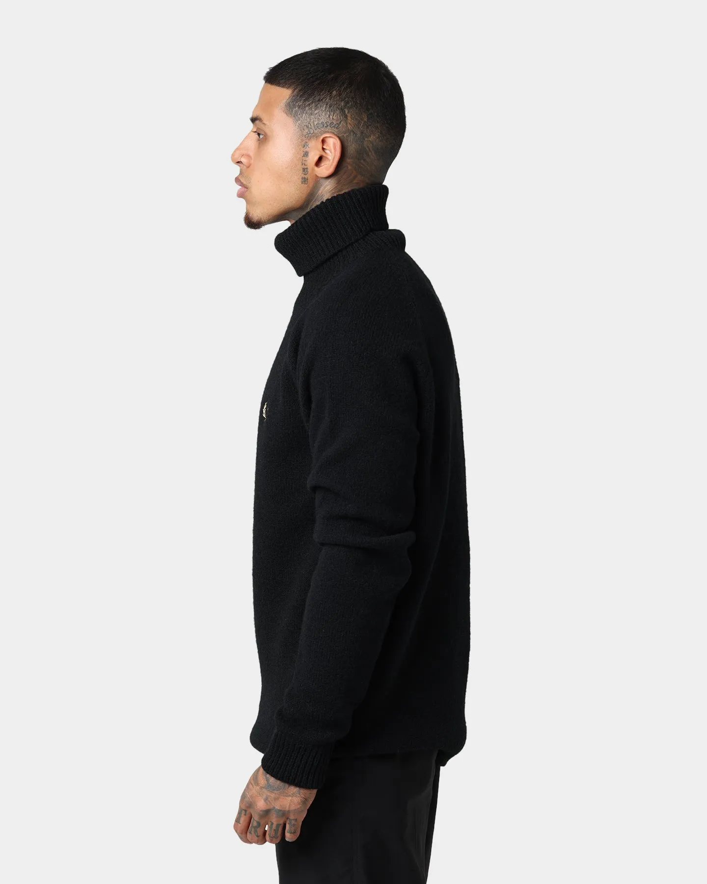 Fred Perry Roll Neck Jumper Black