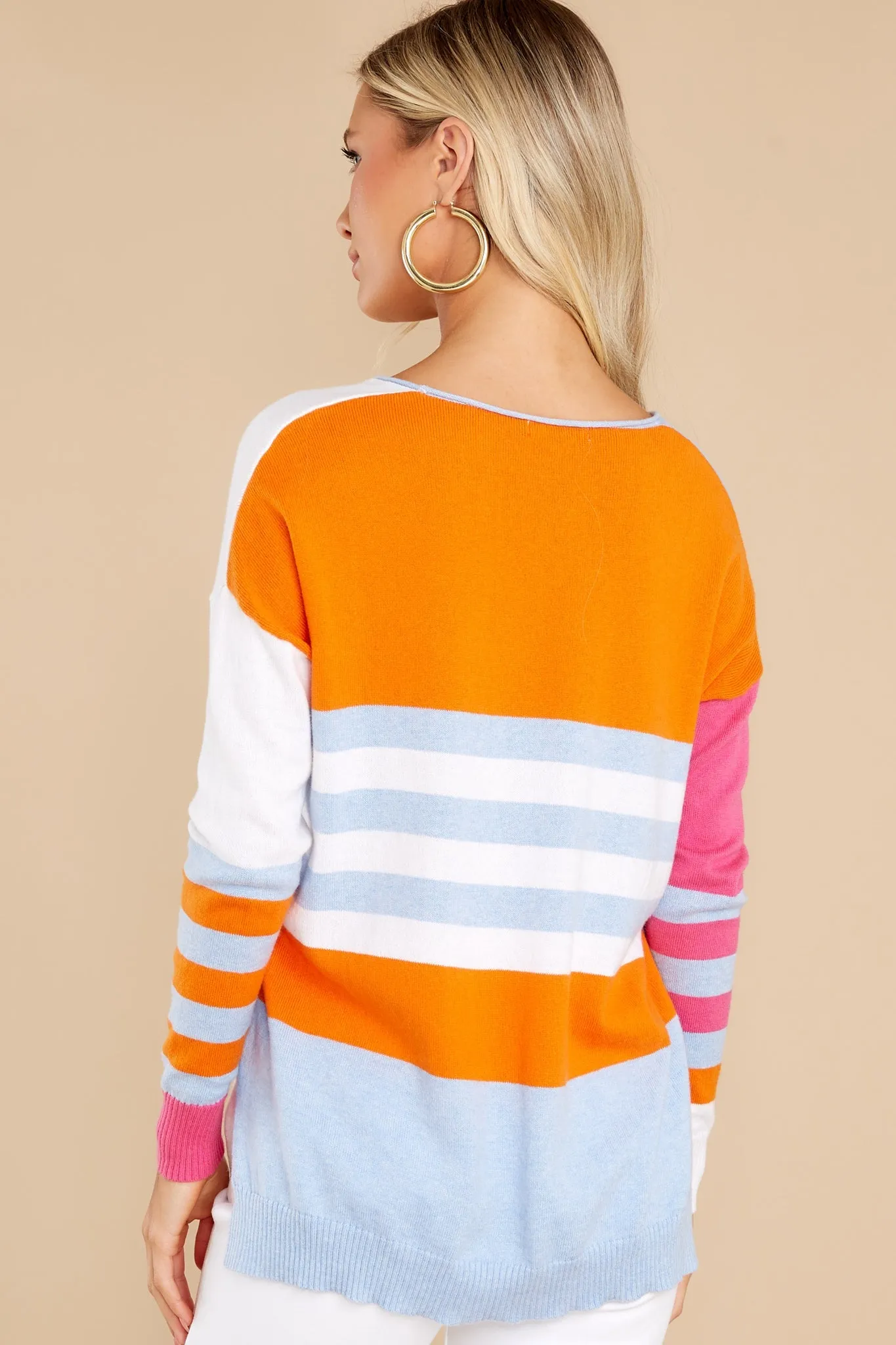 Fun And Games Sky Blue Multi Stripe Sweater