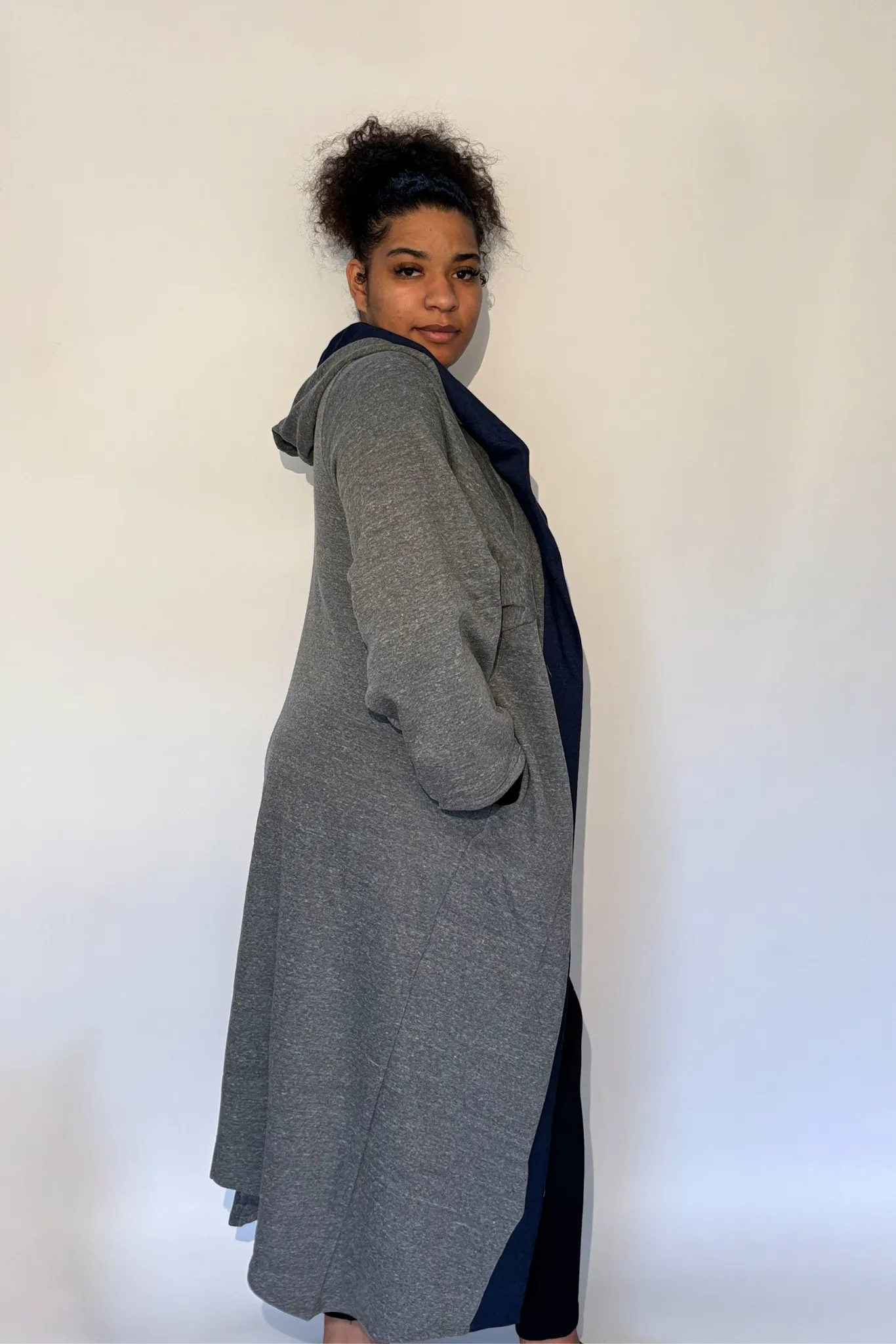 Grey Cardigan w/ hoodie