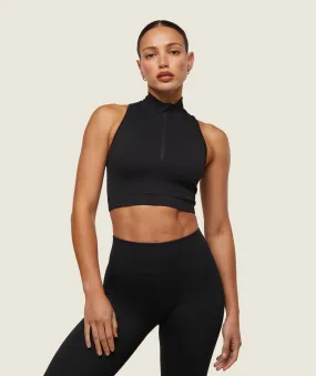 Gymshark everywear Seamless Sleeveless Turtleneck - Black