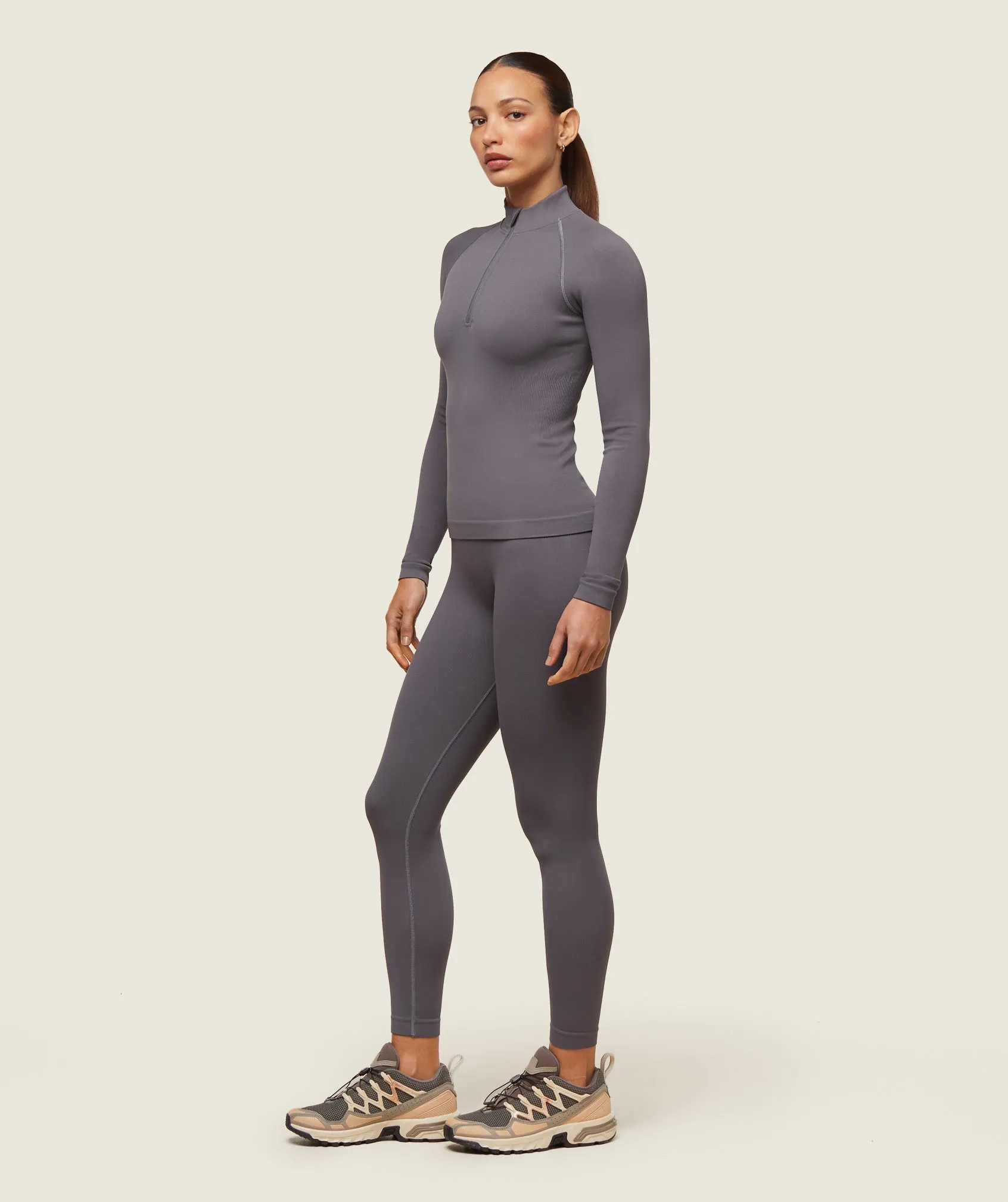 Gymshark everywear Seamless Turtleneck - Brushed Grey