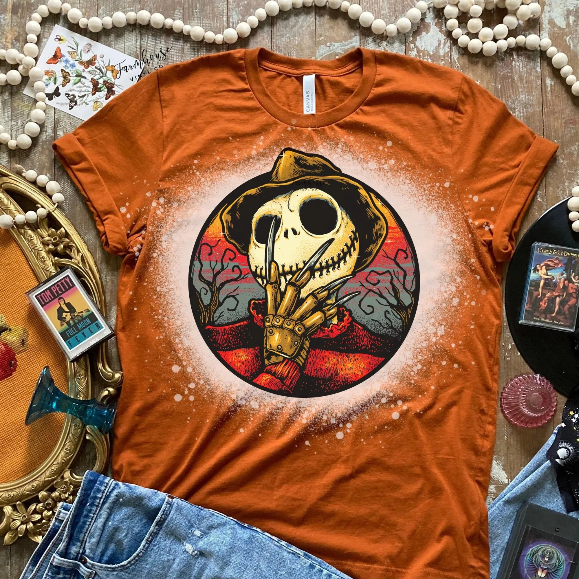 Halloween Skeleton Horror Movie Shirt