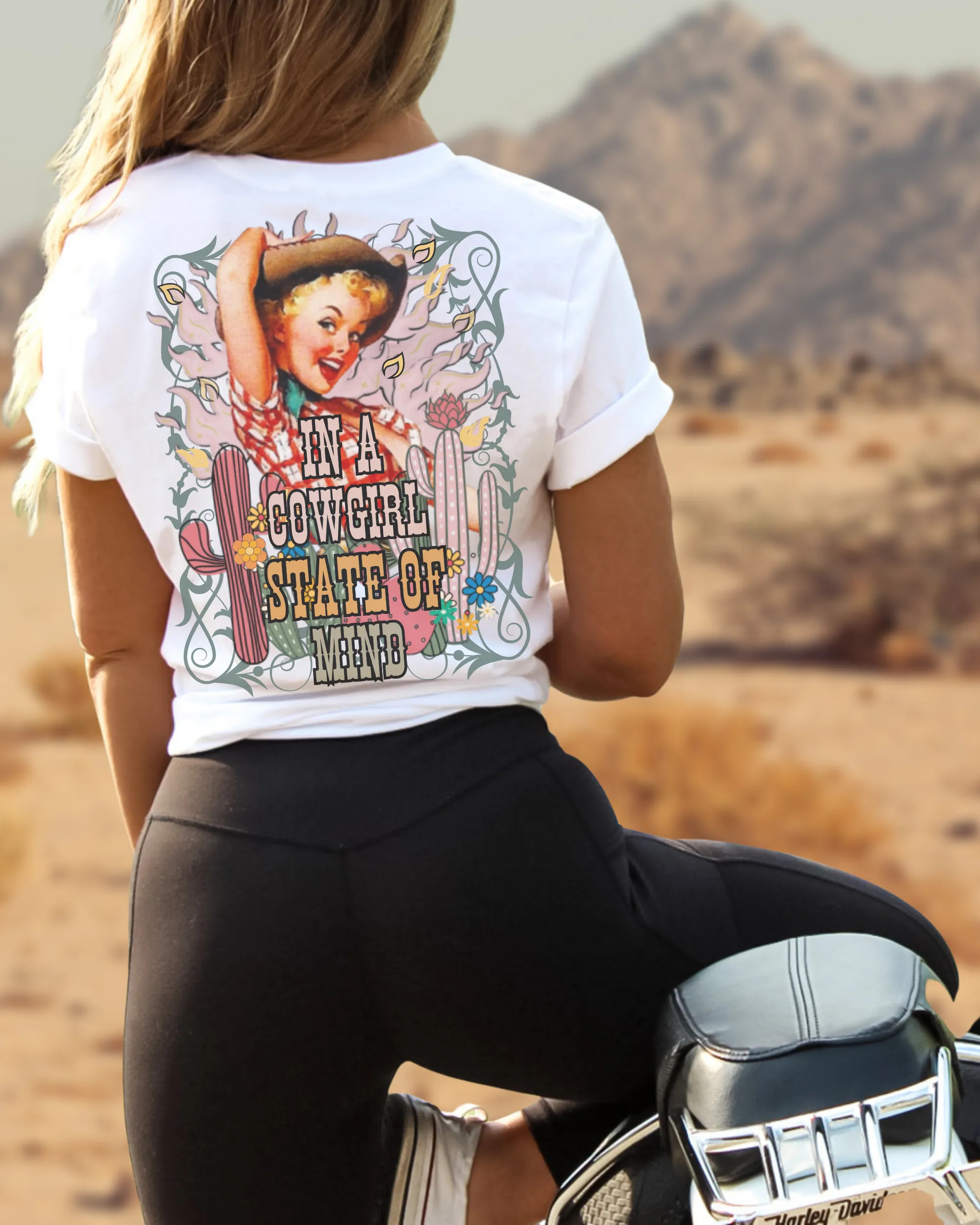 In A Cowgirl State Of Mind Comfort Colors® Shirt, Trendy Western Cowgirl T-Shirt, Garment Dyed T-Shirt