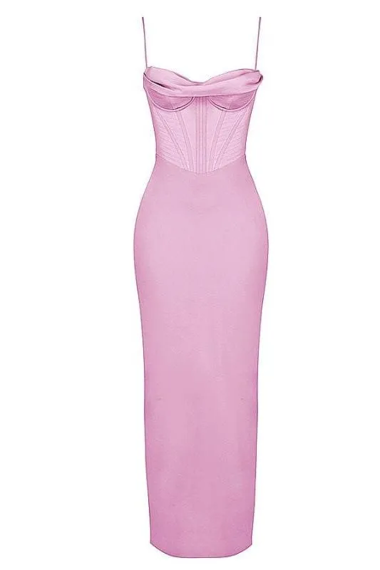 Indi Bodycon Maxi Dress - Blush Pink