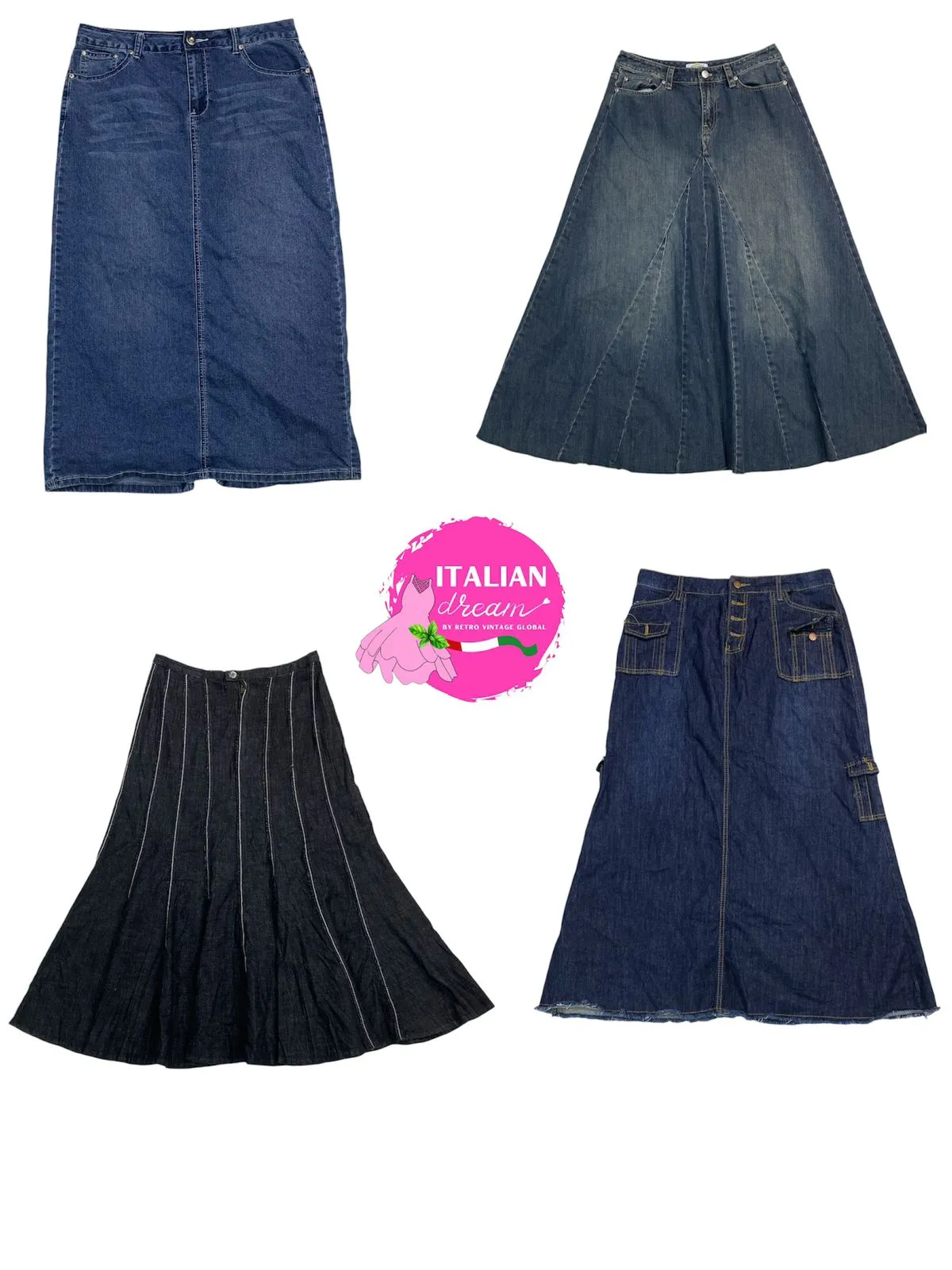 IT Girl Season Staple Y2K Jeans Maxi Skirt