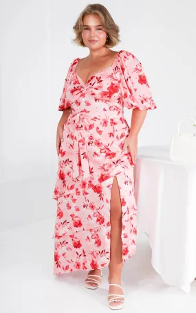 Janice Maxi Dress - Pink Floral