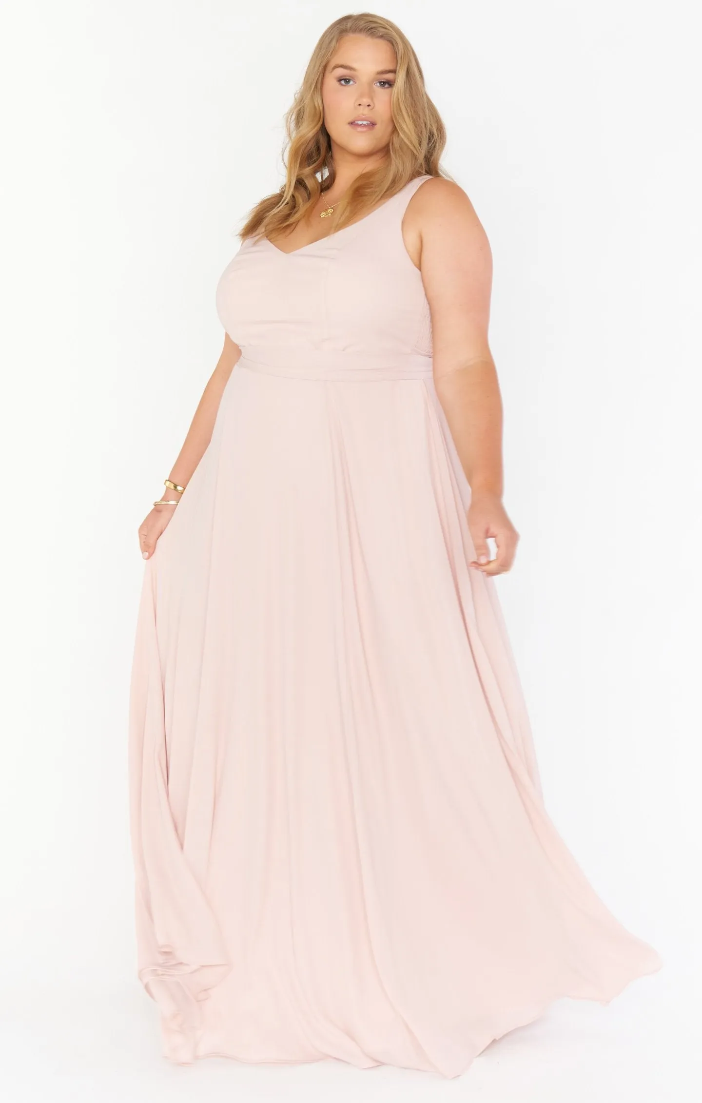 Jenn Maxi Dress ~ Dusty Blush Crisp