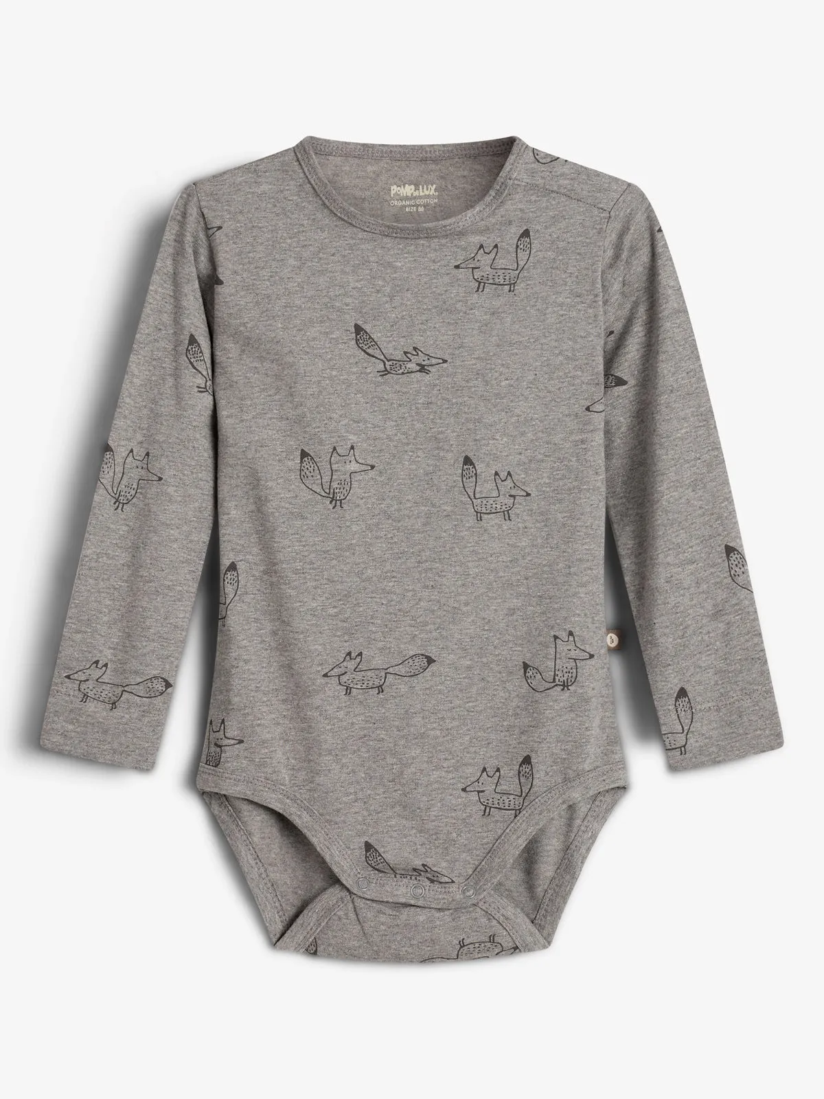 Jersey Bodysuit - Little - Grey Melange Fox