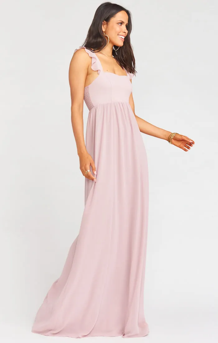 June Maxi Dress ~ Neutral Mauve Chiffon