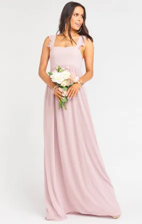 June Maxi Dress ~ Neutral Mauve Chiffon