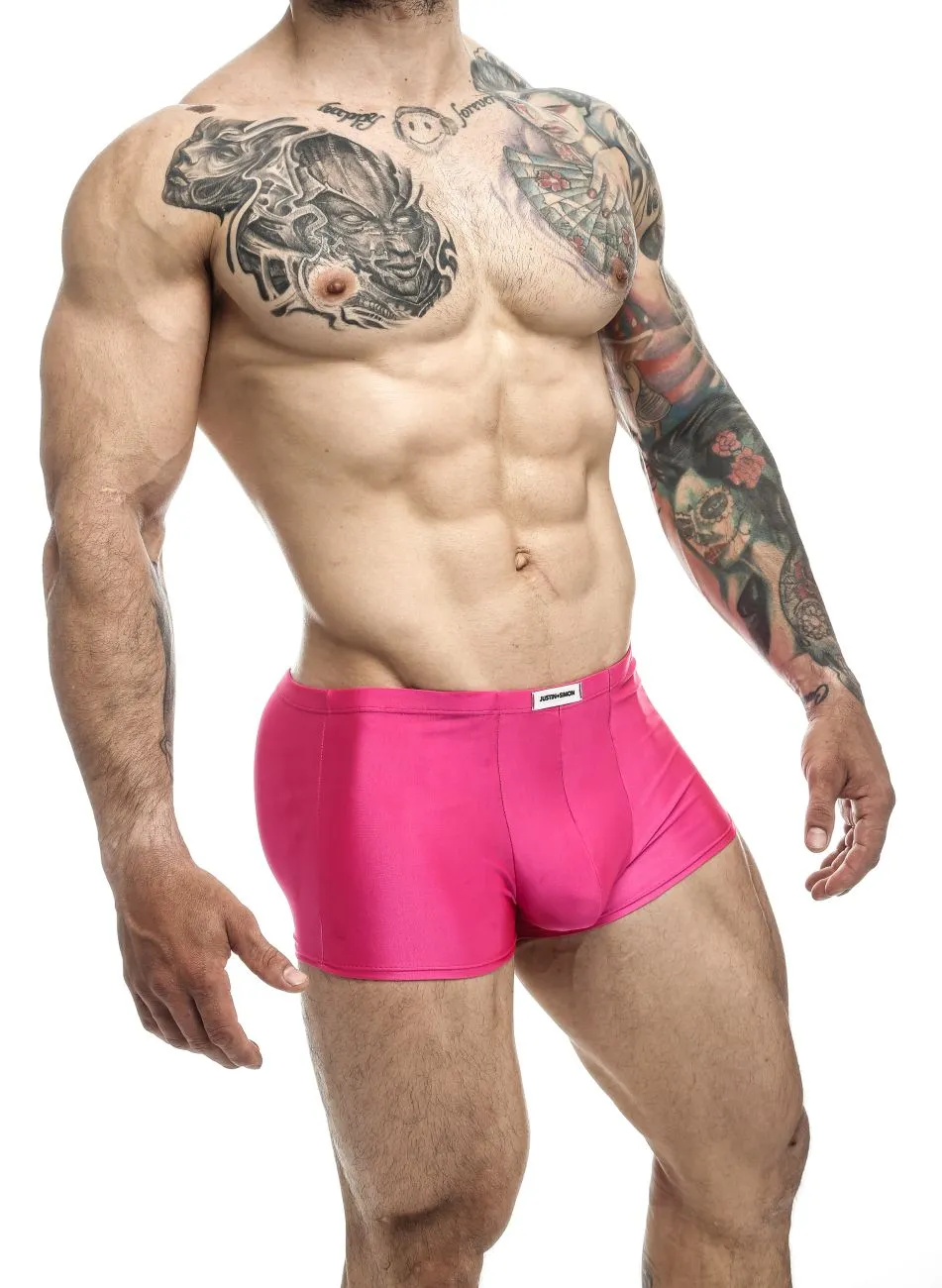 JUSTIN SIMON XSJ08 Classic Trunks Color Hot Pink