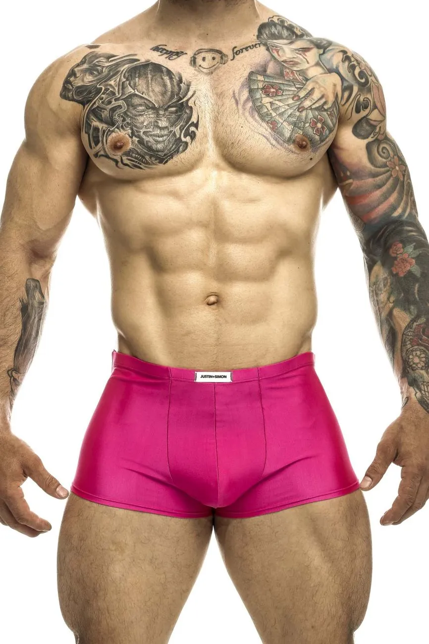 JUSTIN SIMON XSJ08 Classic Trunks Color Hot Pink