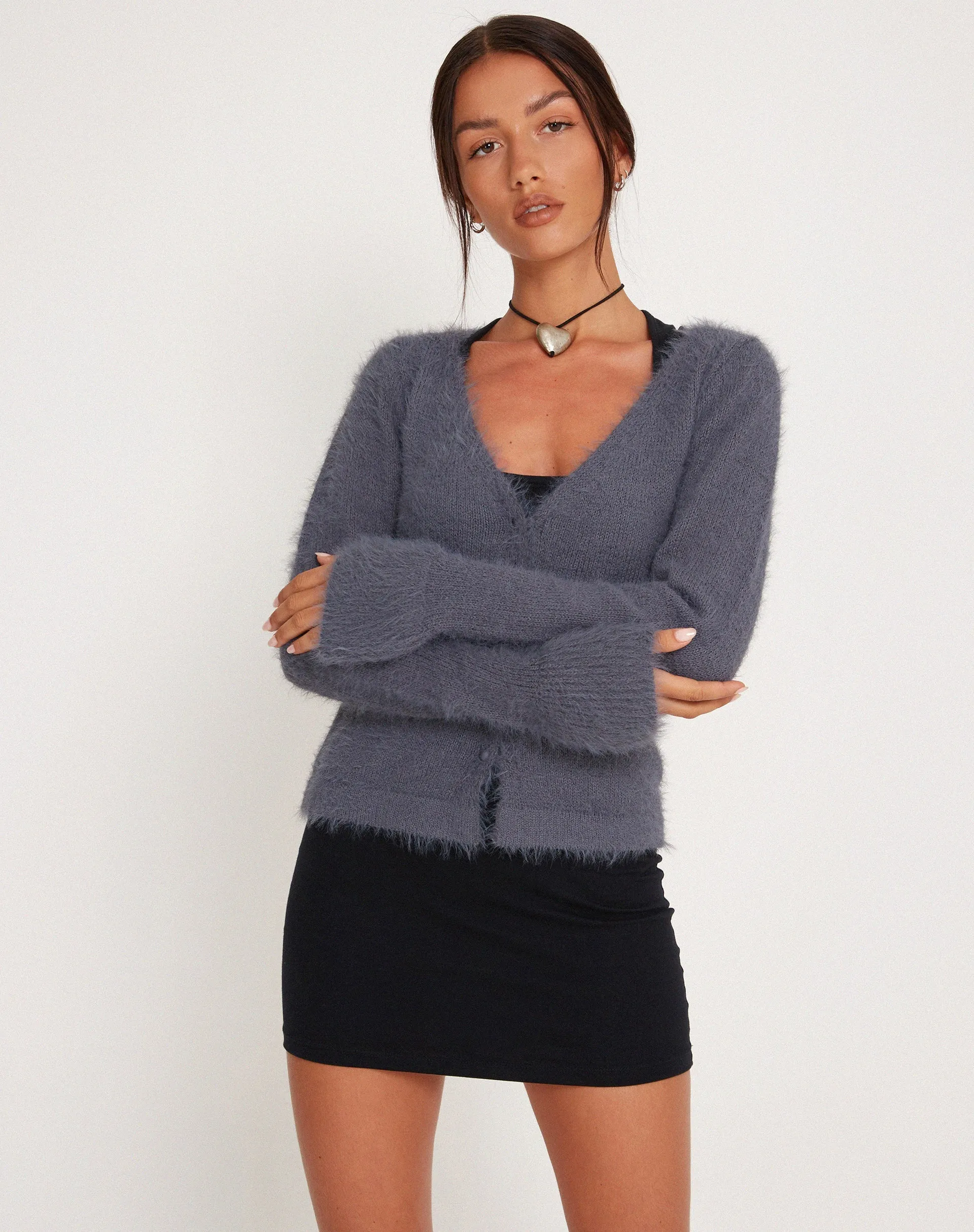 Kazka Cardi in Grey Blue