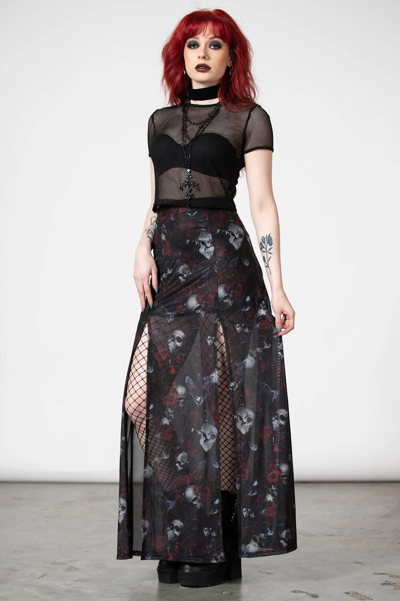 Kleadora Mesh Maxi Skirt