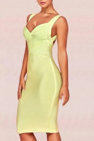 Kyla Bandage Dress - Sun Yellow