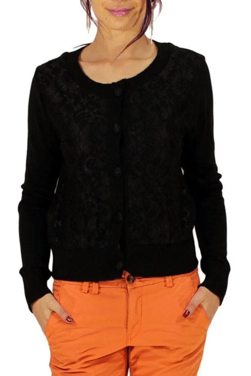 Laced Knitted Cardigan