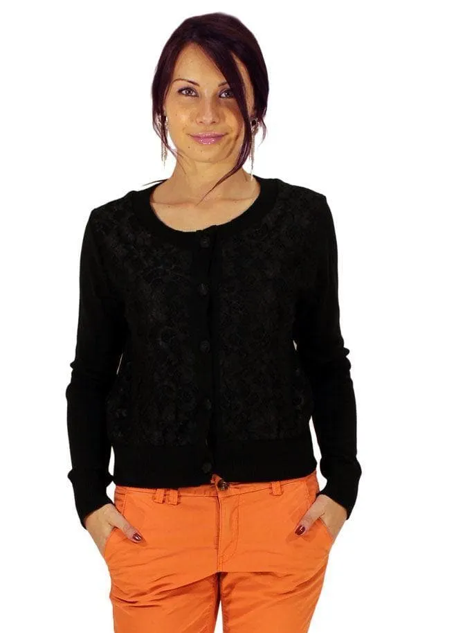 Laced Knitted Cardigan