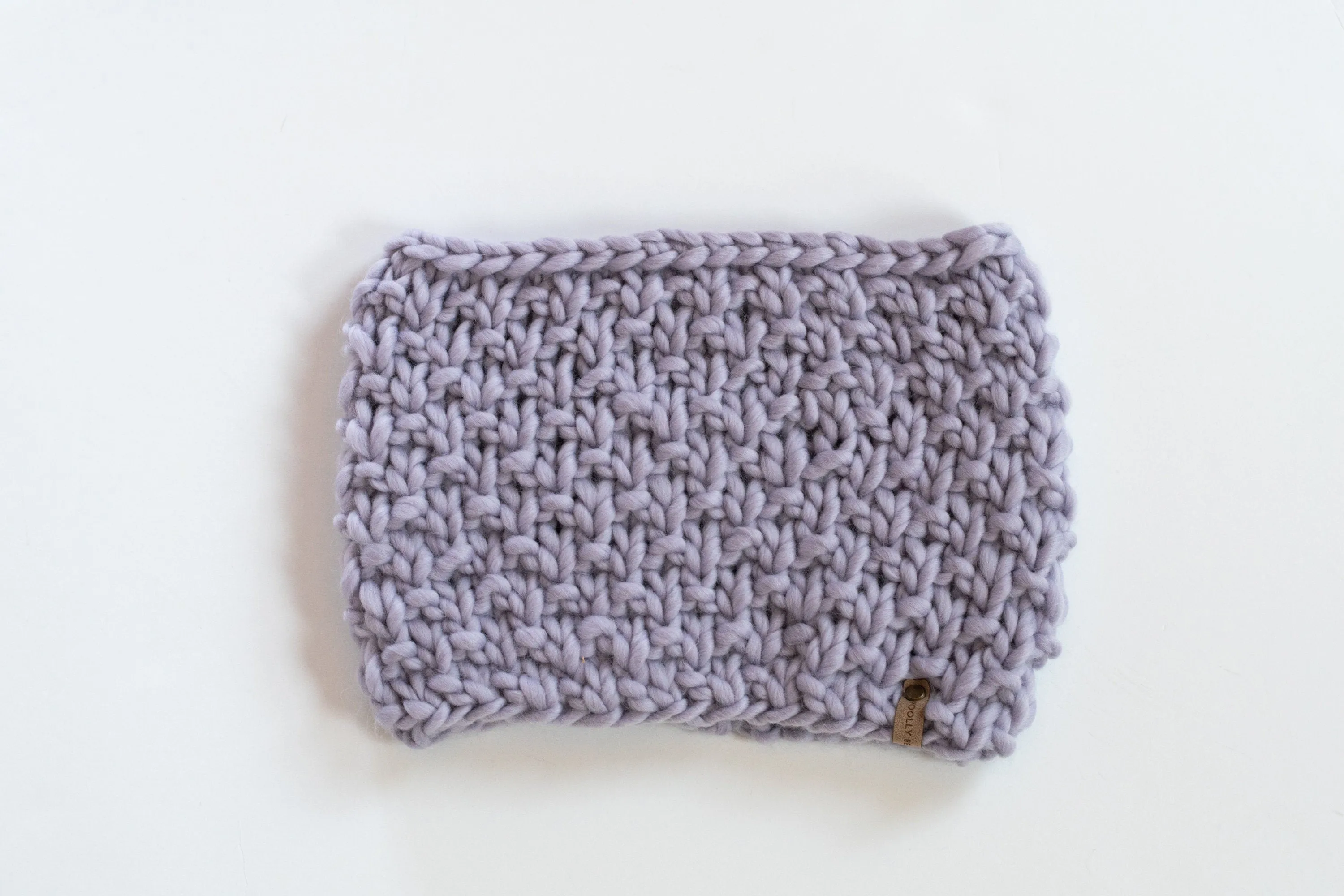 Lavender Peruvian Wool Hand Knit Cowl