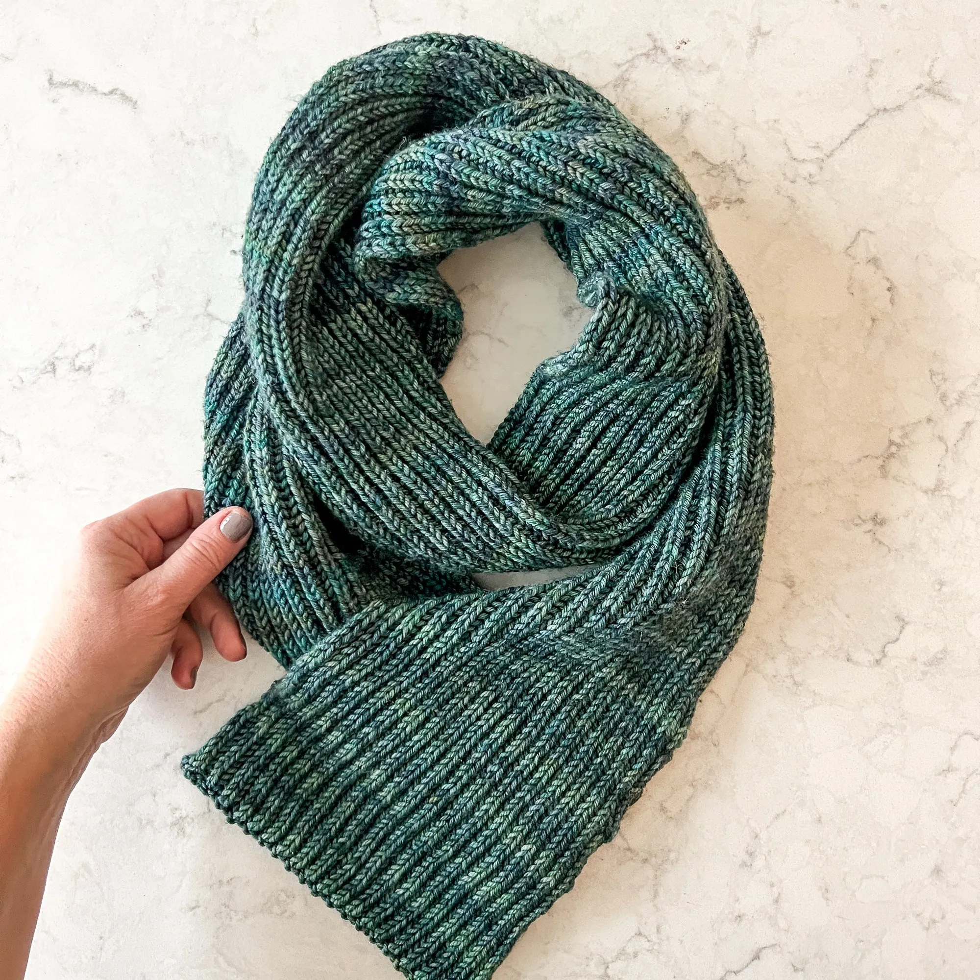 Learn To Knit Brioche Scarf Pattern