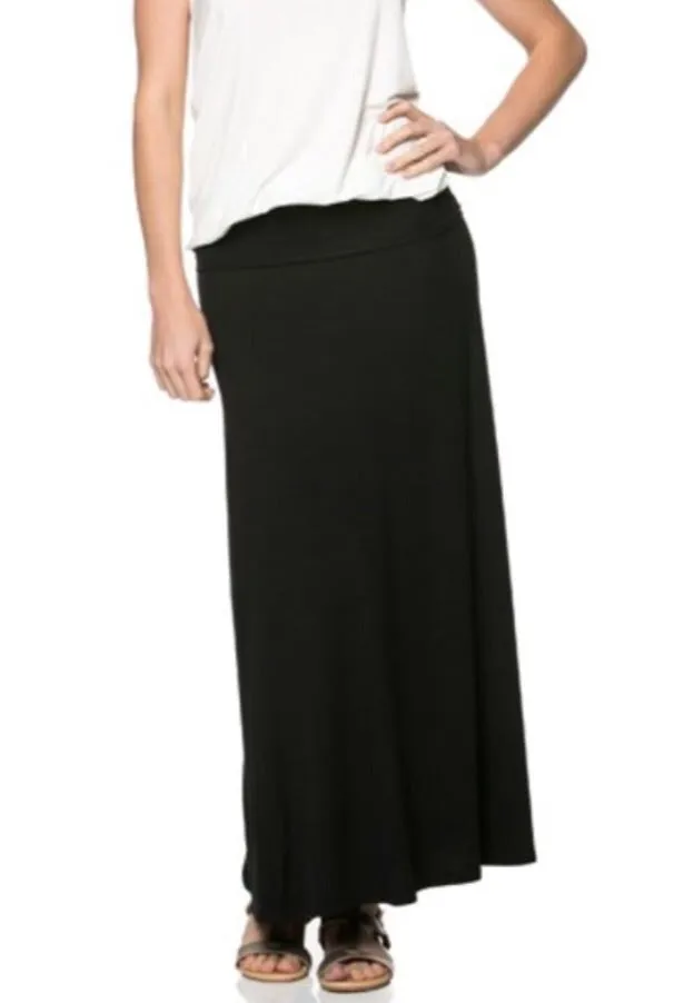 Long Maxi Skirt 9001 in Black