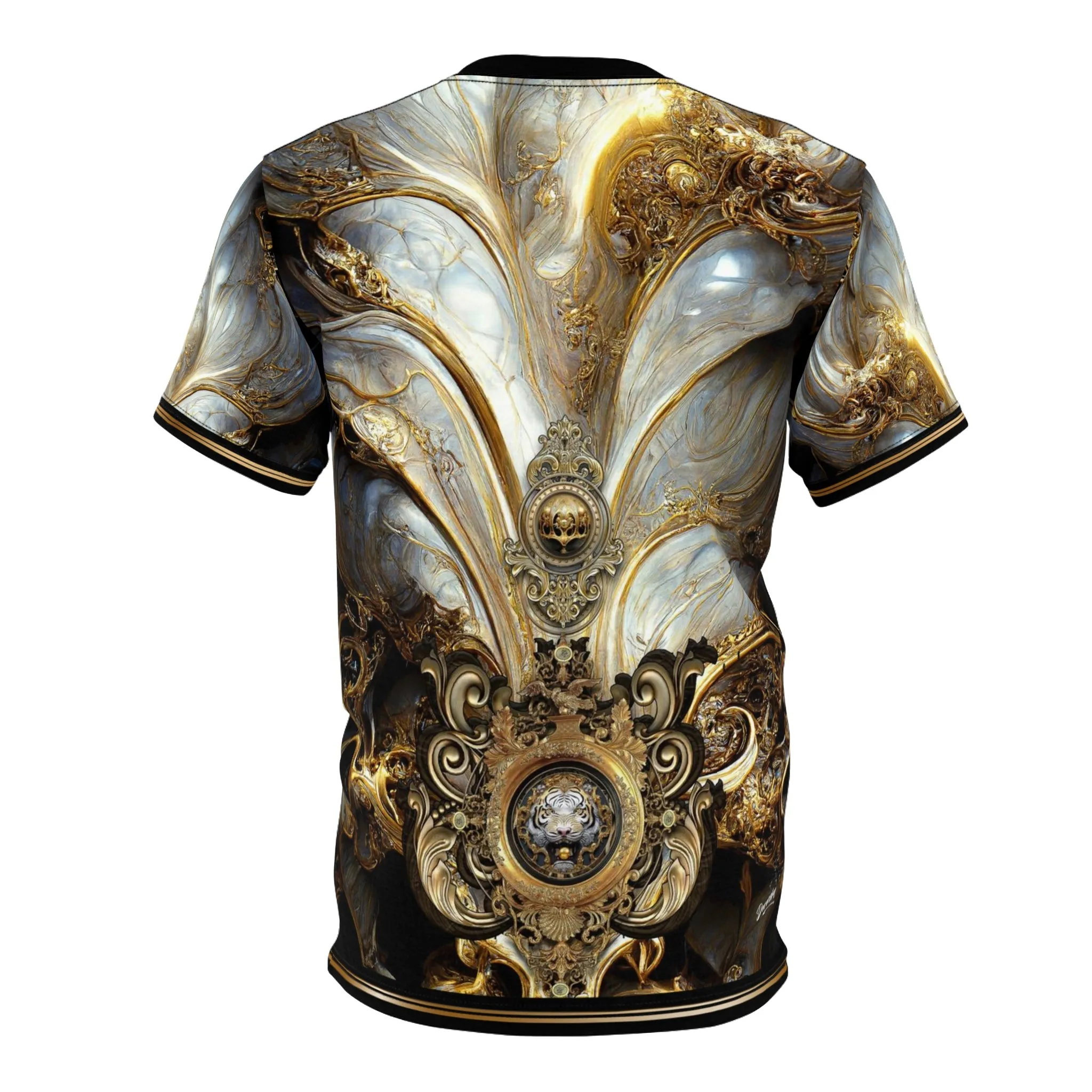 Majestique Baroque T-Shirt Unisex All Over Print Tee Golden Decorative T-Shirt | D20120