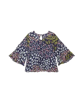 Marita Bell Sleeve Blouse | Navy / Yellow