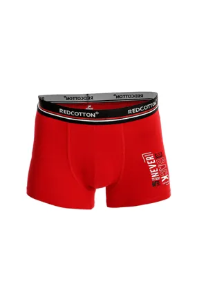 Men Comfort Printed Boxer - Red