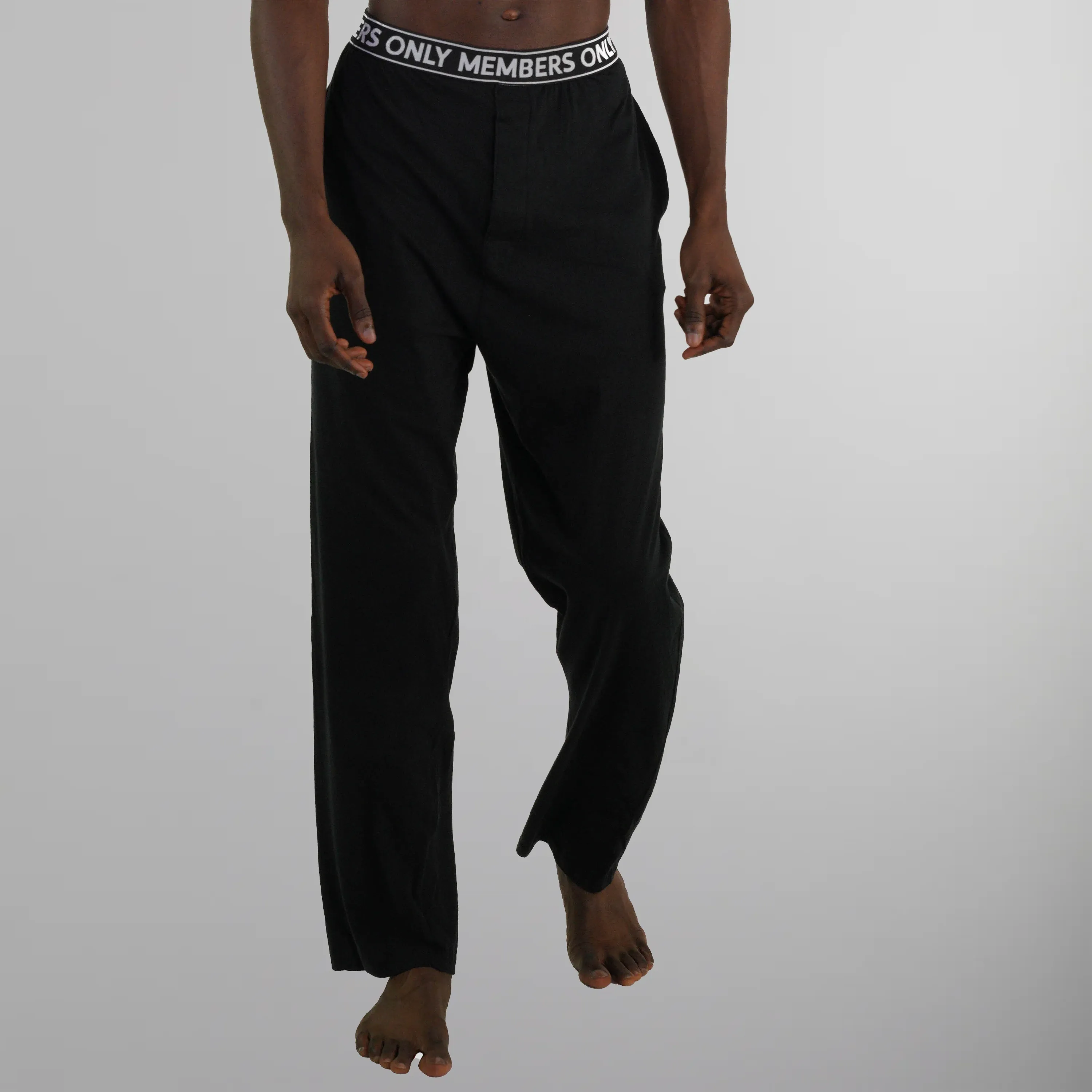 Men's Jersey Sleep Pant Logo Elastic - Black - FINAL SALE