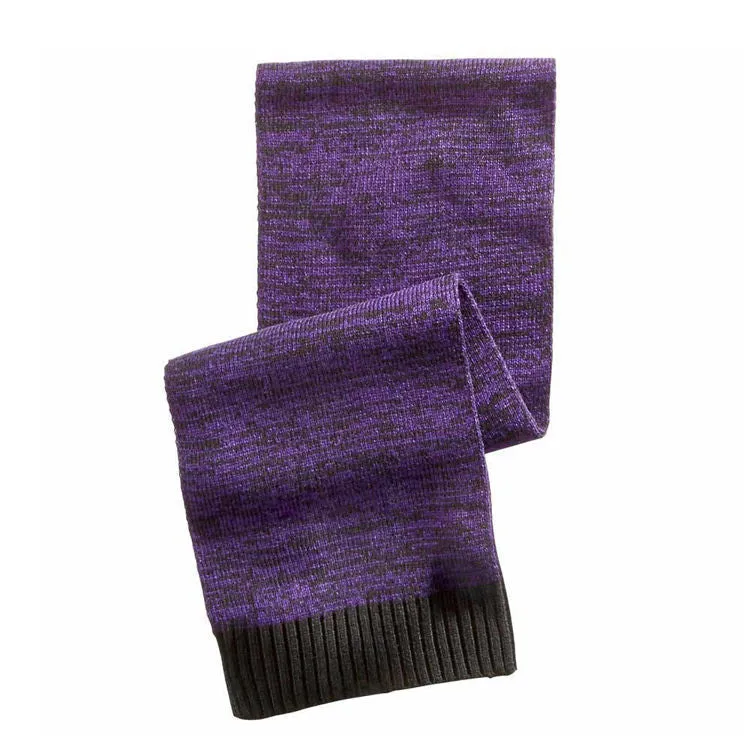 Men's Knitted Scarf,Purple/Black