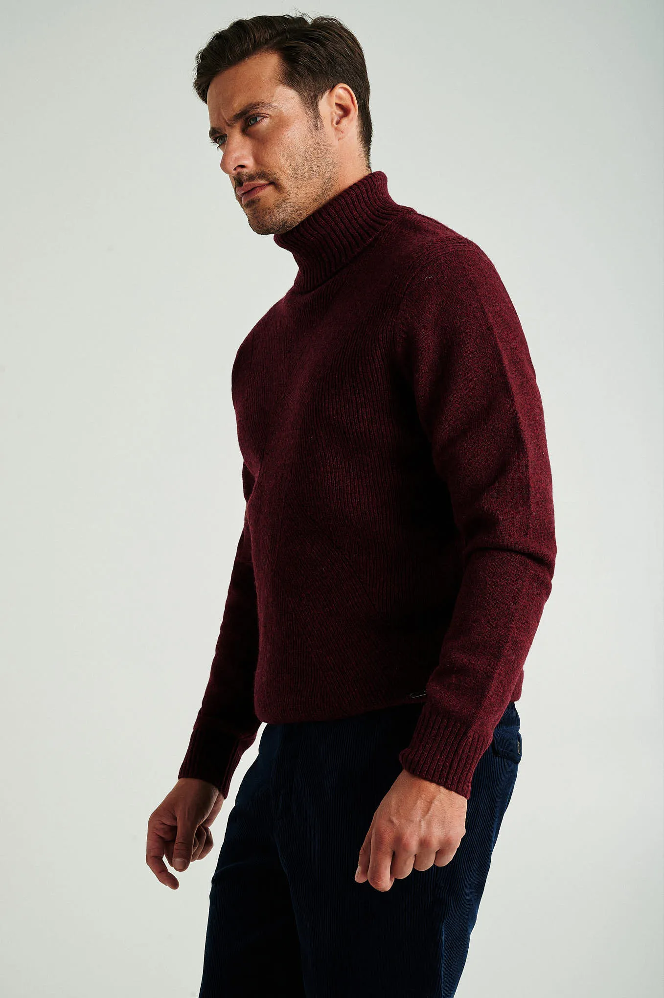 Men's long sleeve turtle neck sweater