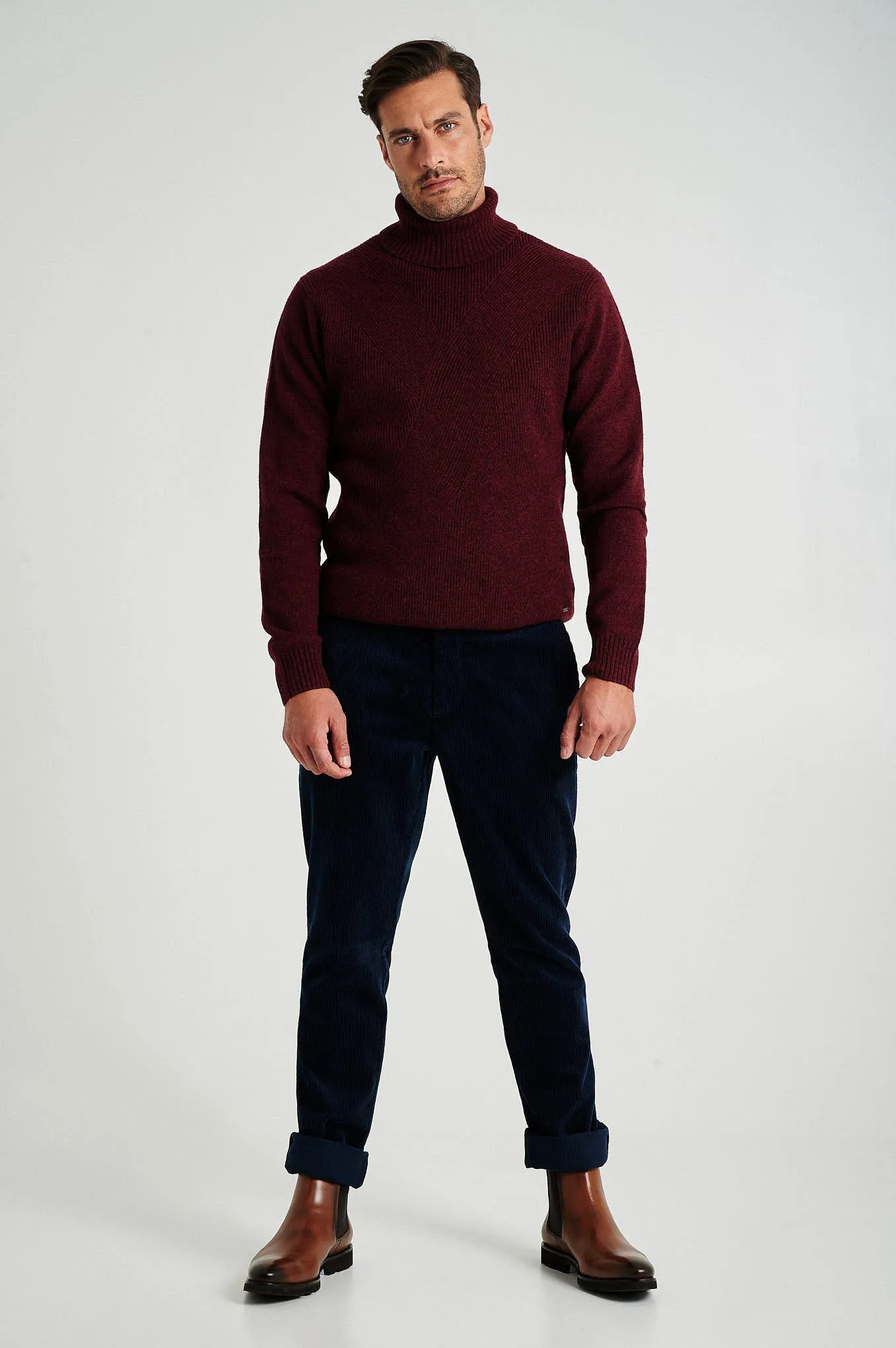 Men's long sleeve turtle neck sweater