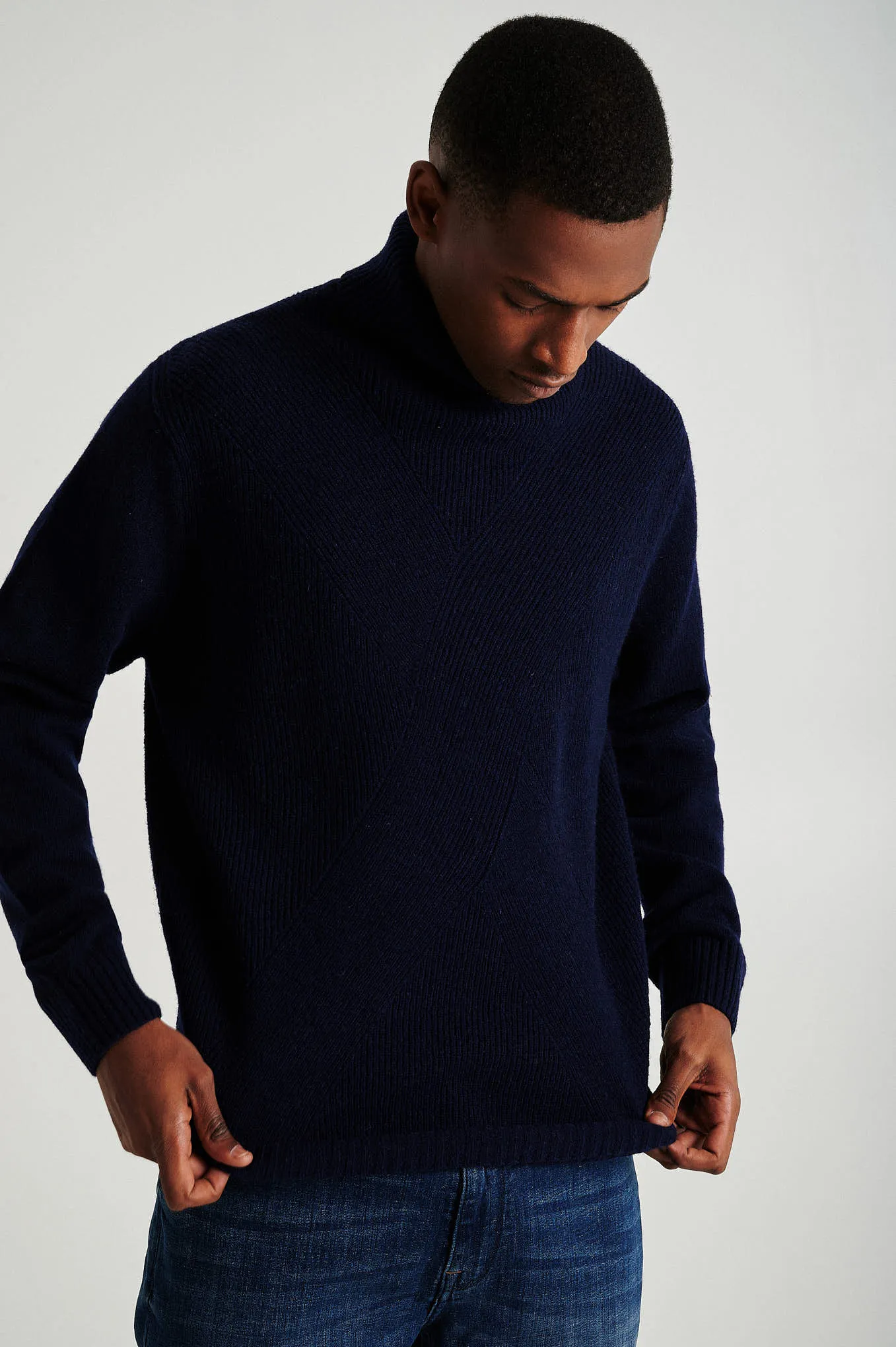 Men's long sleeve turtle neck sweater