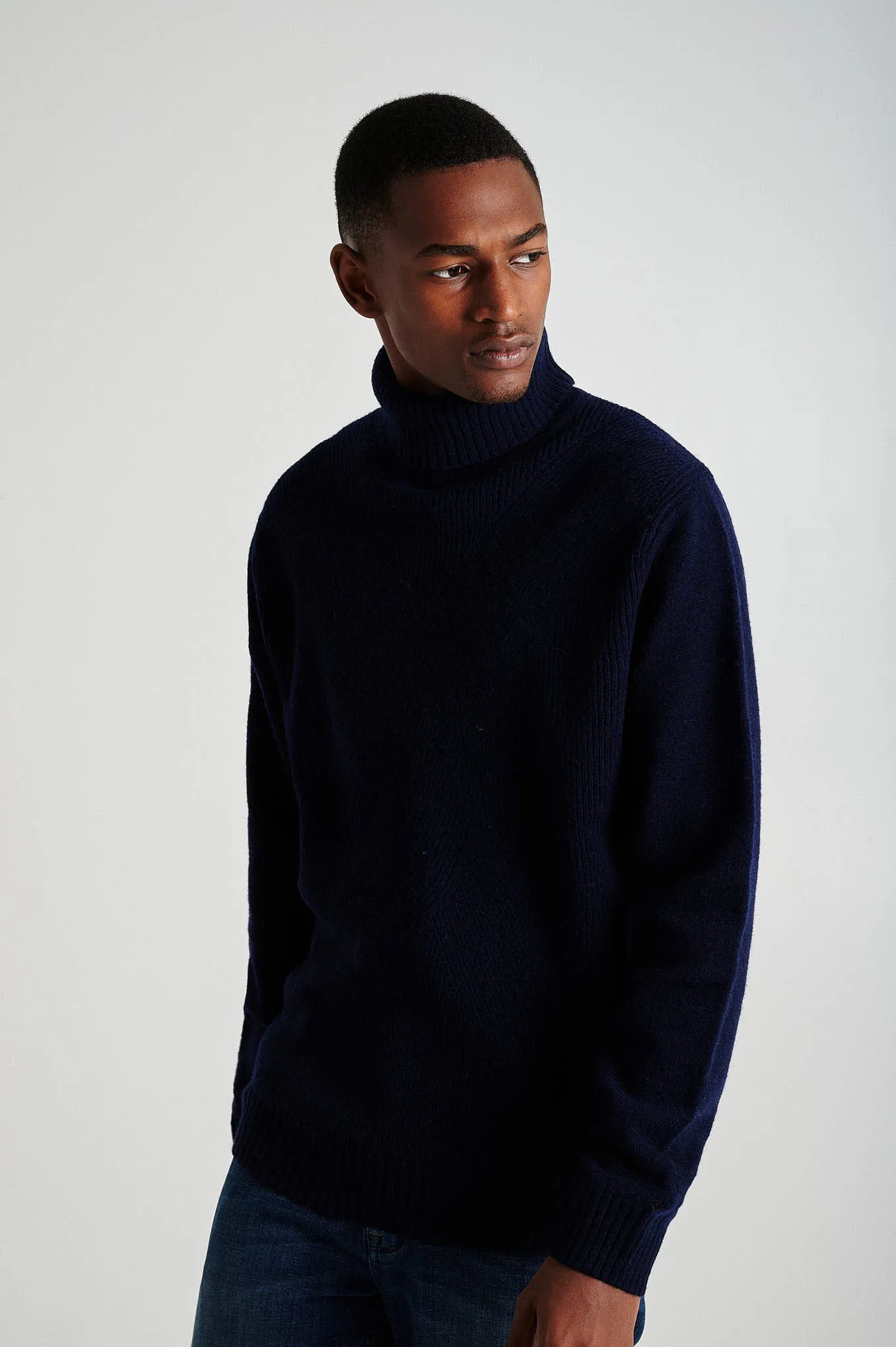 Men's long sleeve turtle neck sweater