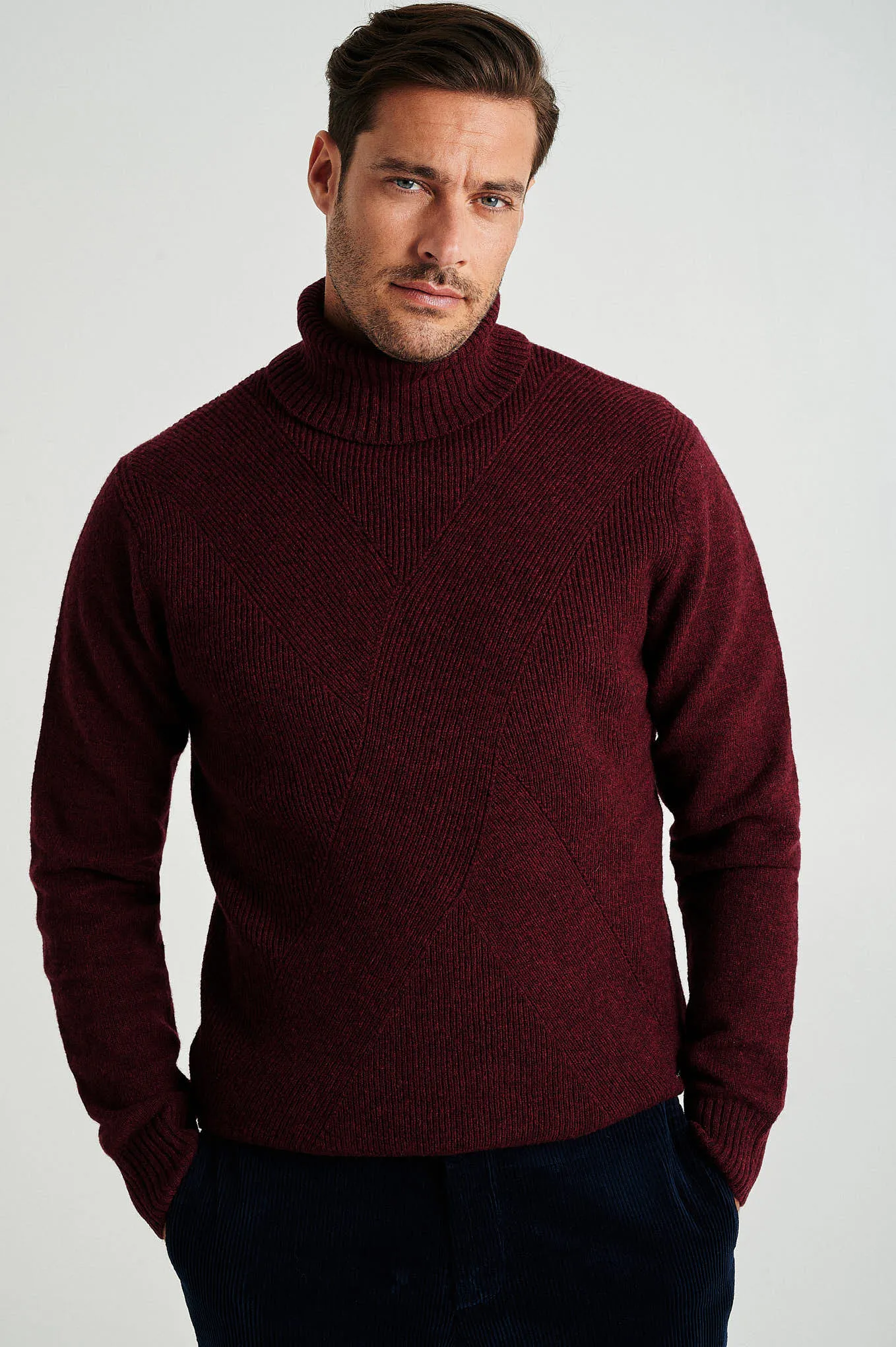 Men's long sleeve turtle neck sweater