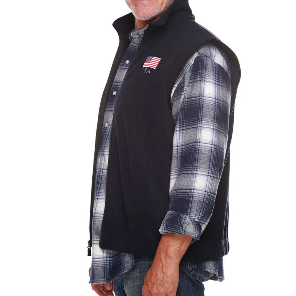 Men's Made in USA Full Zip Fleece Vest