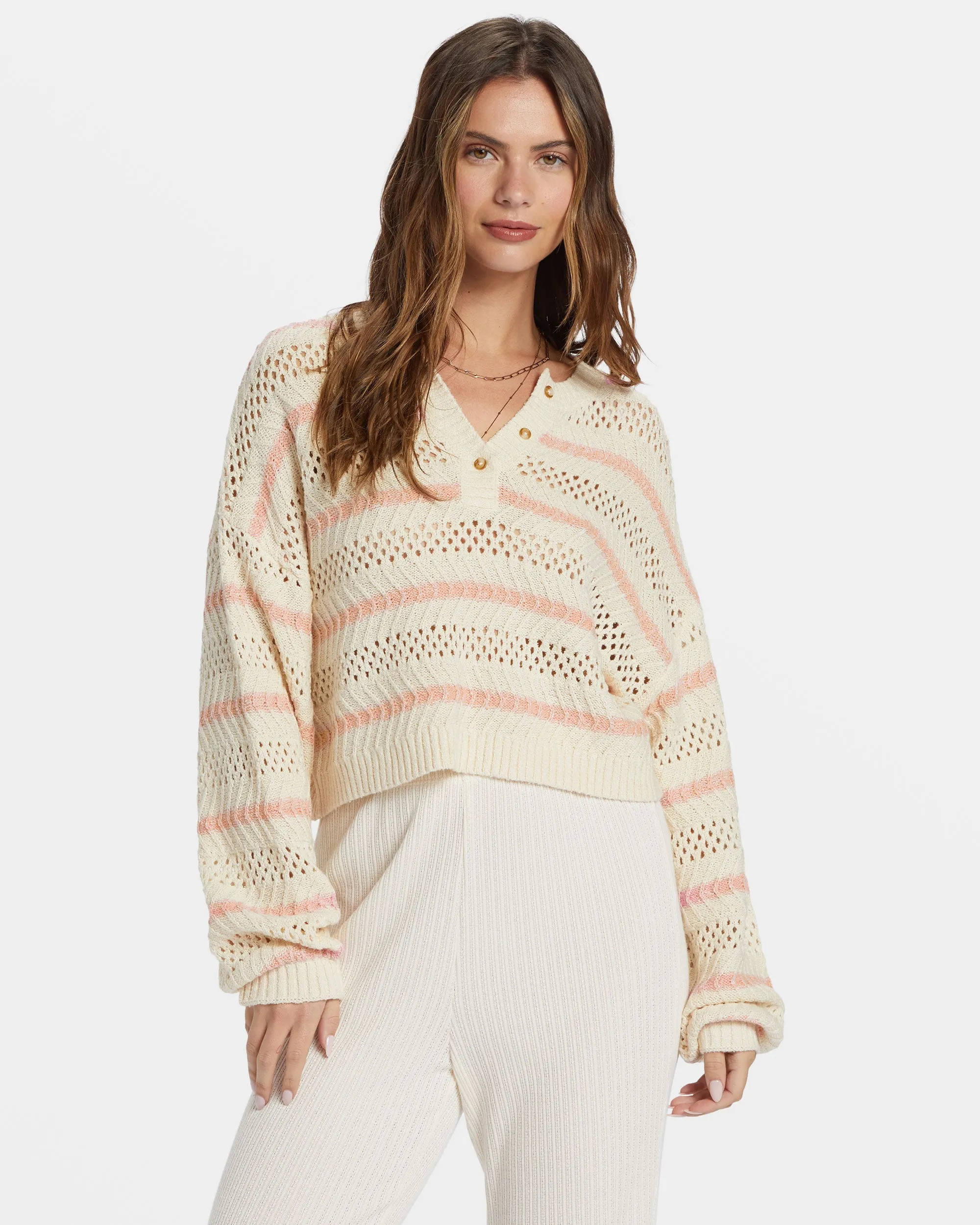 Mia Sweater - Peachy Haze