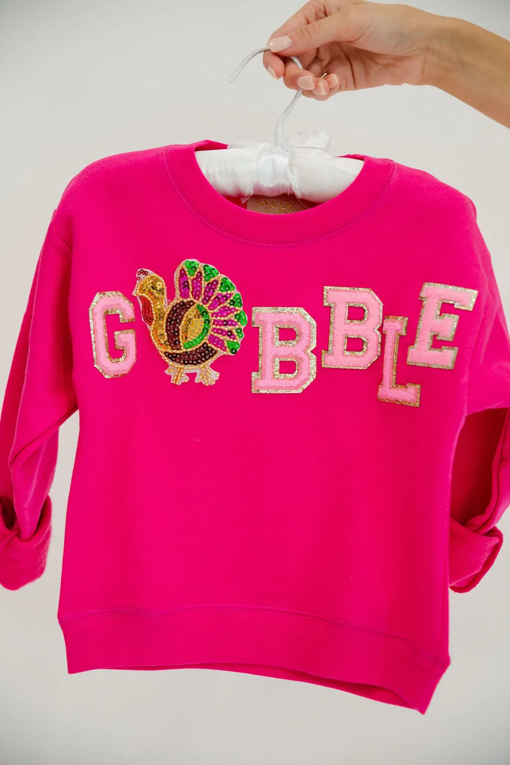 MINI KIDS GOBBLE PINK PULLOVER