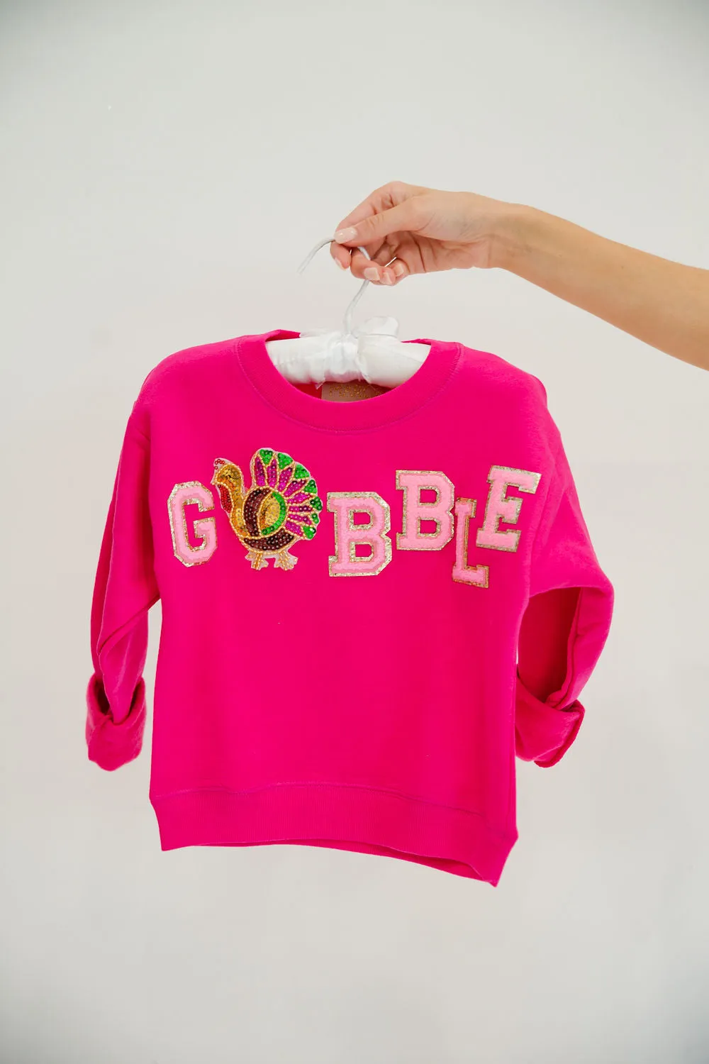 MINI KIDS GOBBLE PINK PULLOVER