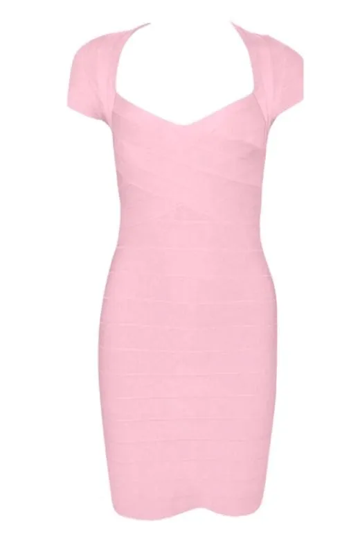 Miranda Bandage Mini Dress - Ballet Pink