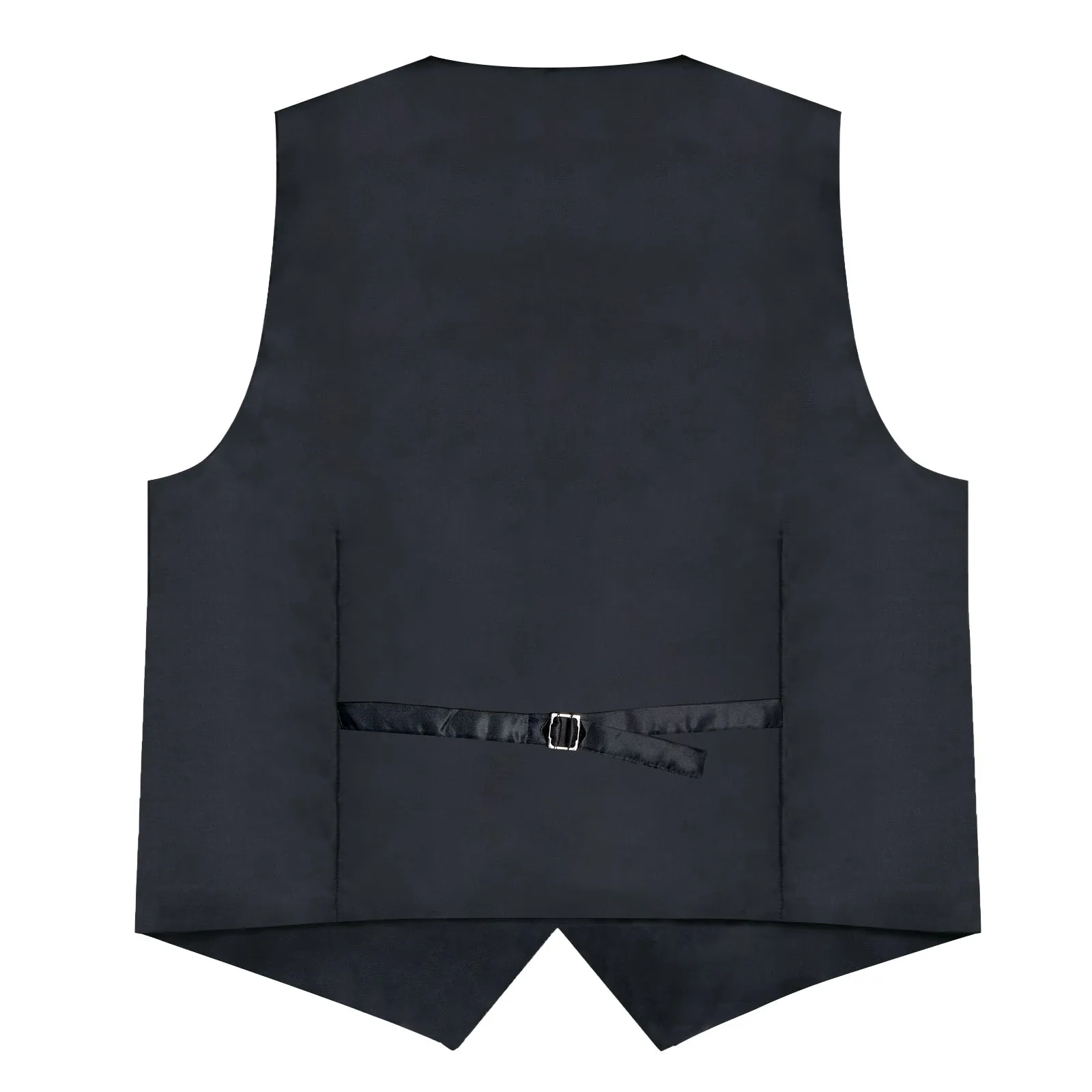 Navy Blue Solid Silk Men's Vest Single Vest