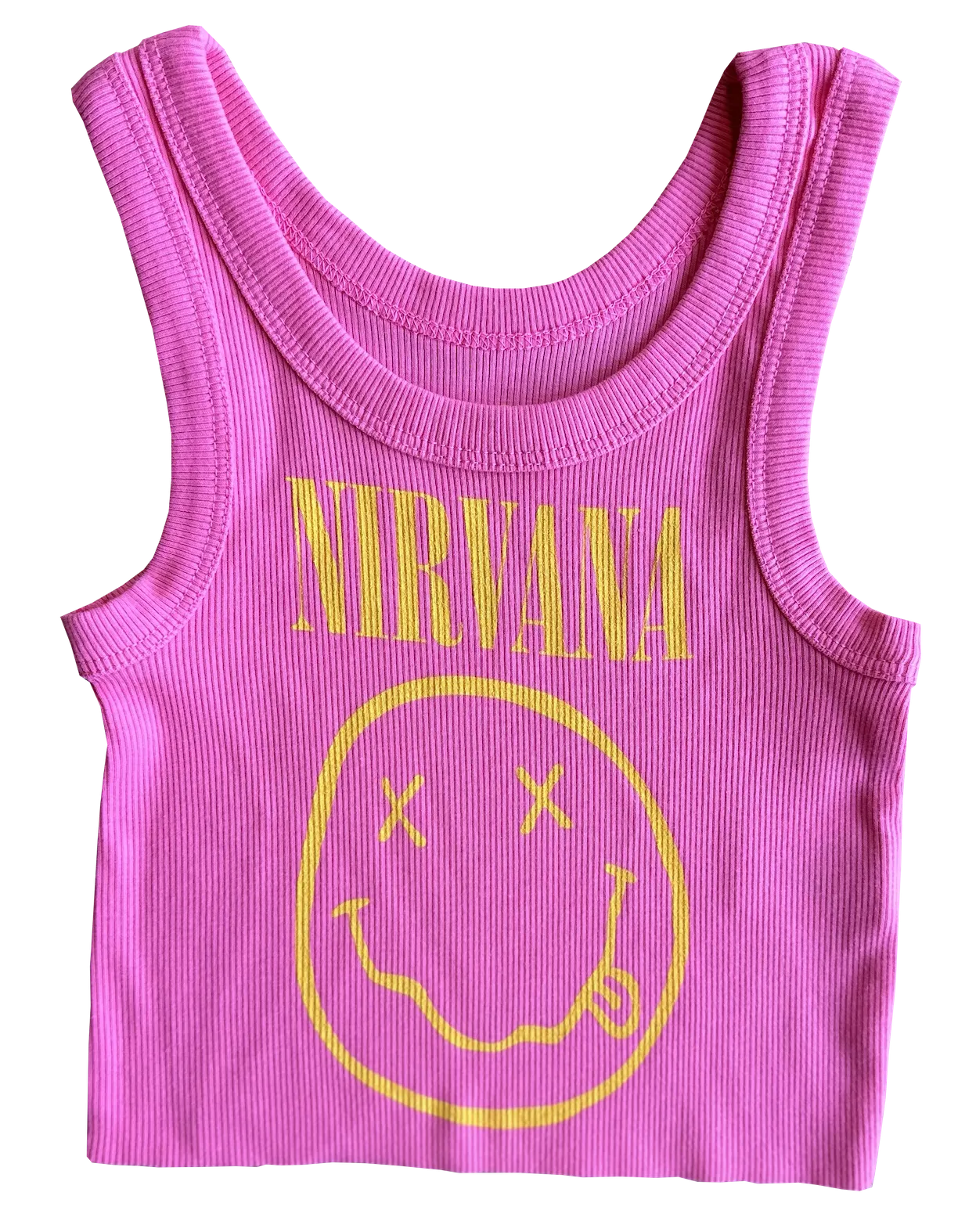 Nirvana Pink Crop Tank Top