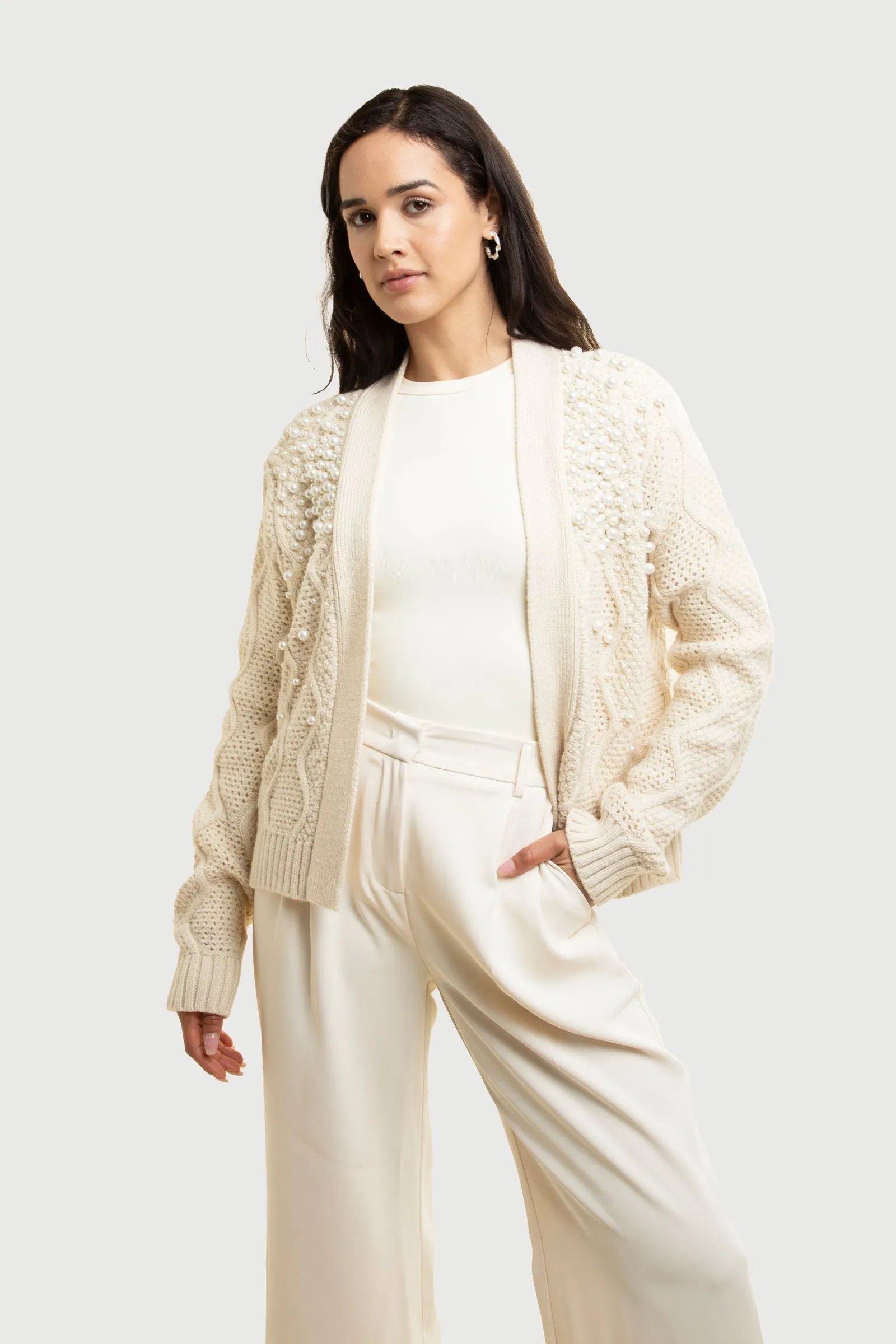 Pearl Embellished Cardigan