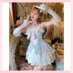 Pink and white soft girl cute fairy dress